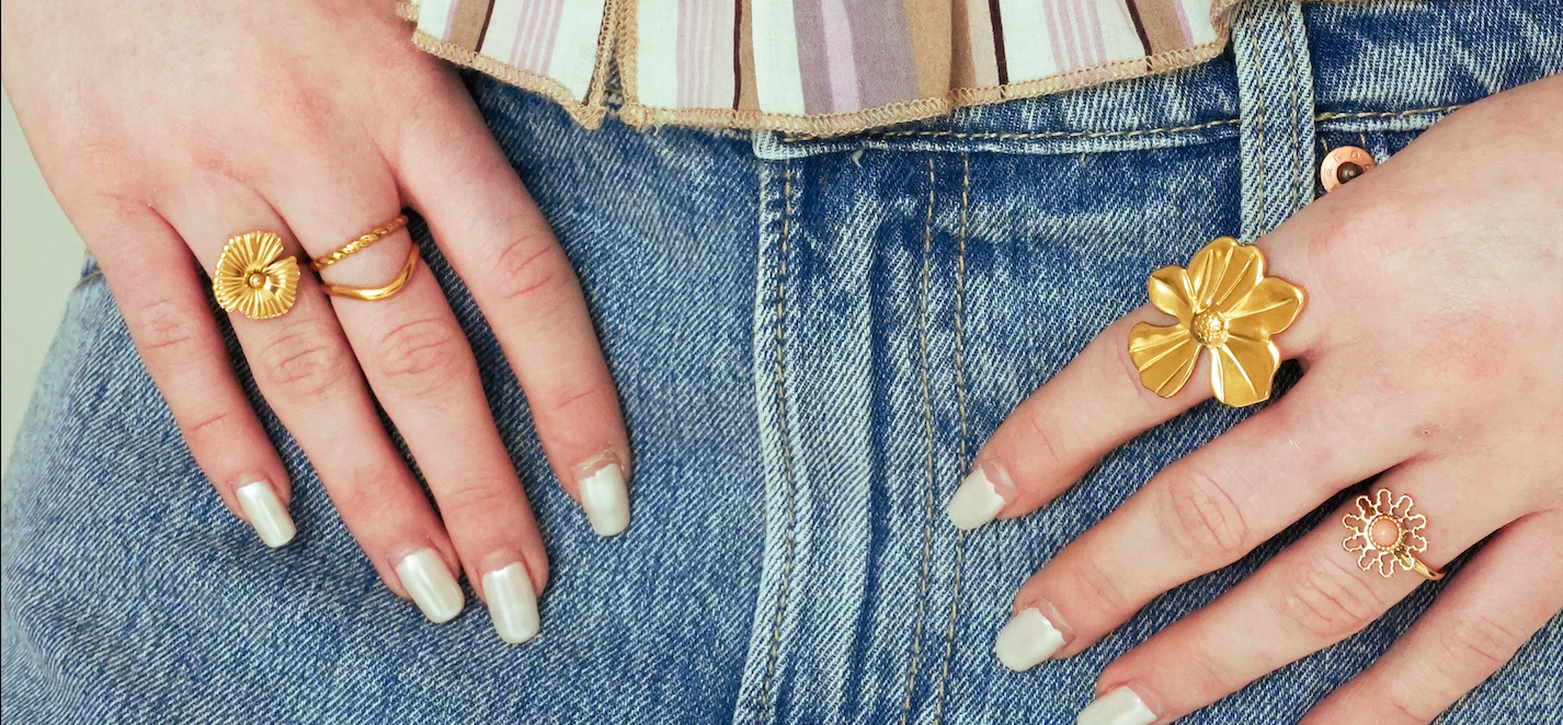Goudkleurige statement ringen