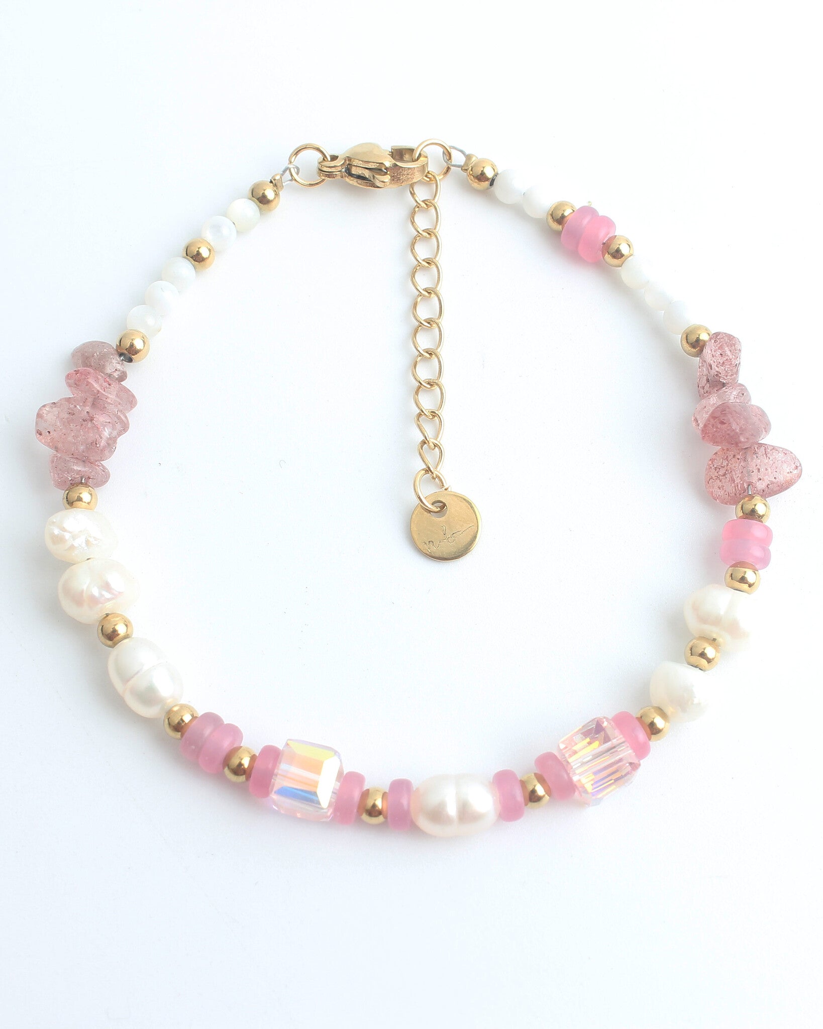 Maddi - Armband - Naturstein - Edelstahl
