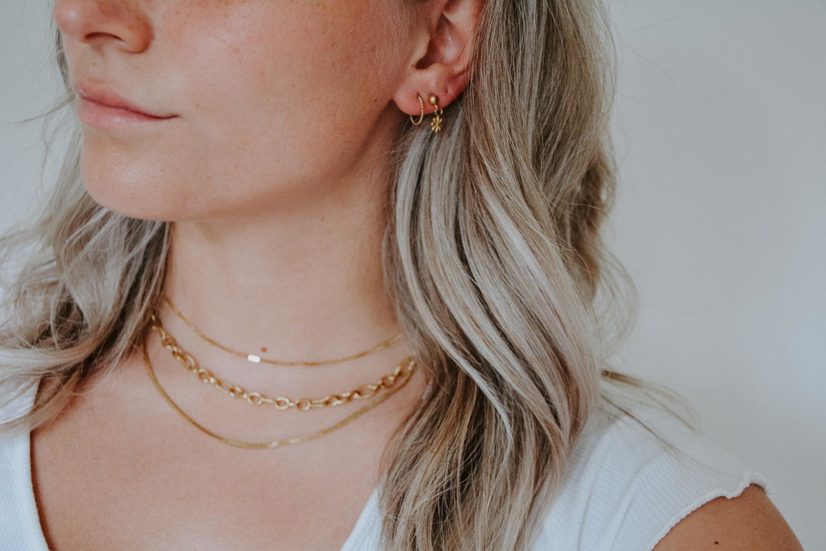 Small Twisted Hoops - Ohrringe - Edelstahl