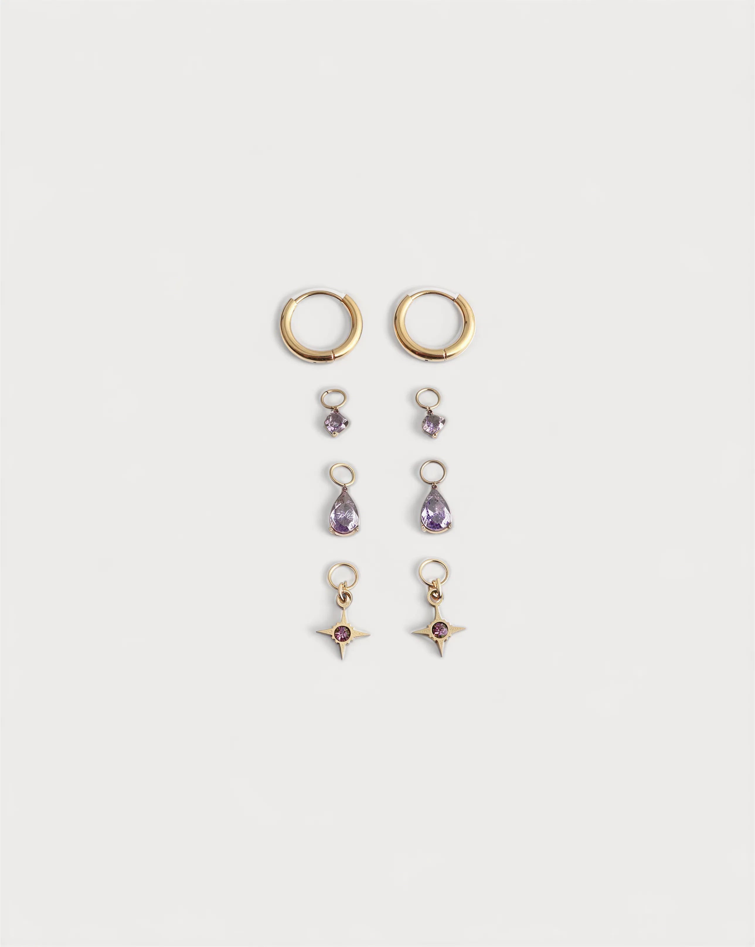 Birthstonebox Ohrringe – Set – Edelstahl