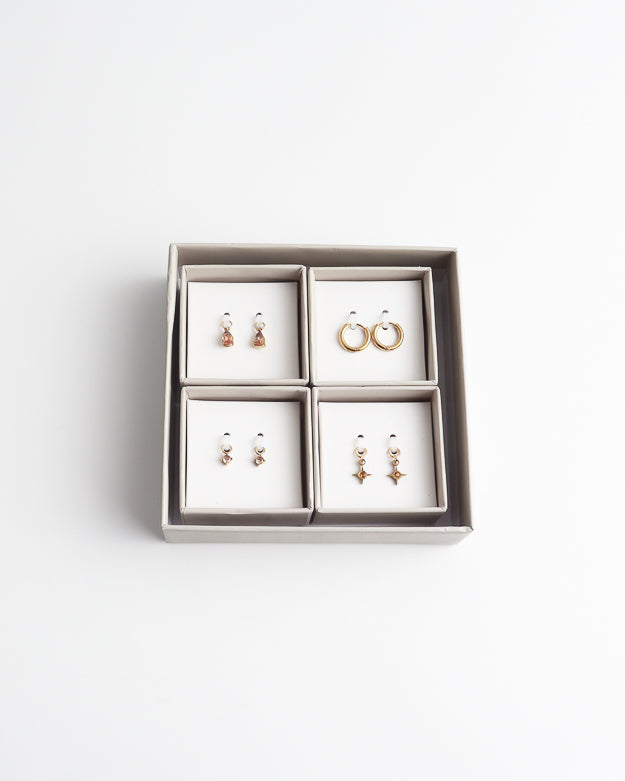 Birthstonebox Ohrringe – Set – Edelstahl