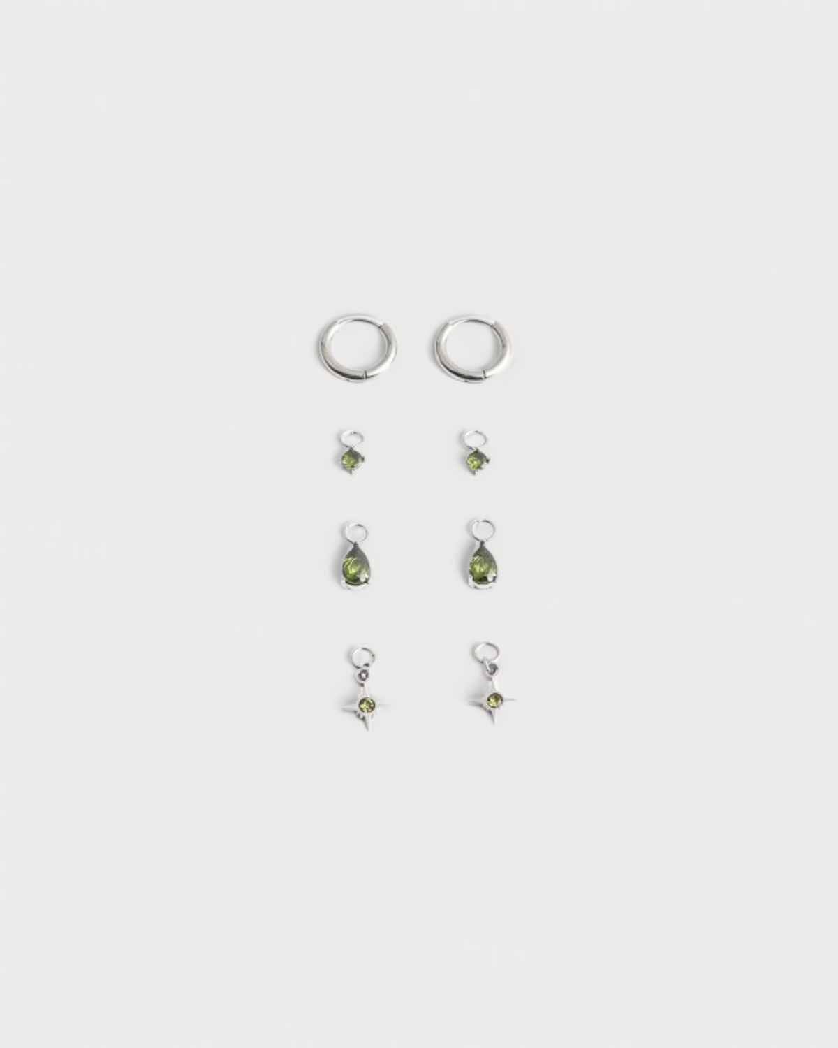 Birthstonebox Ohrringe – Set – Edelstahl