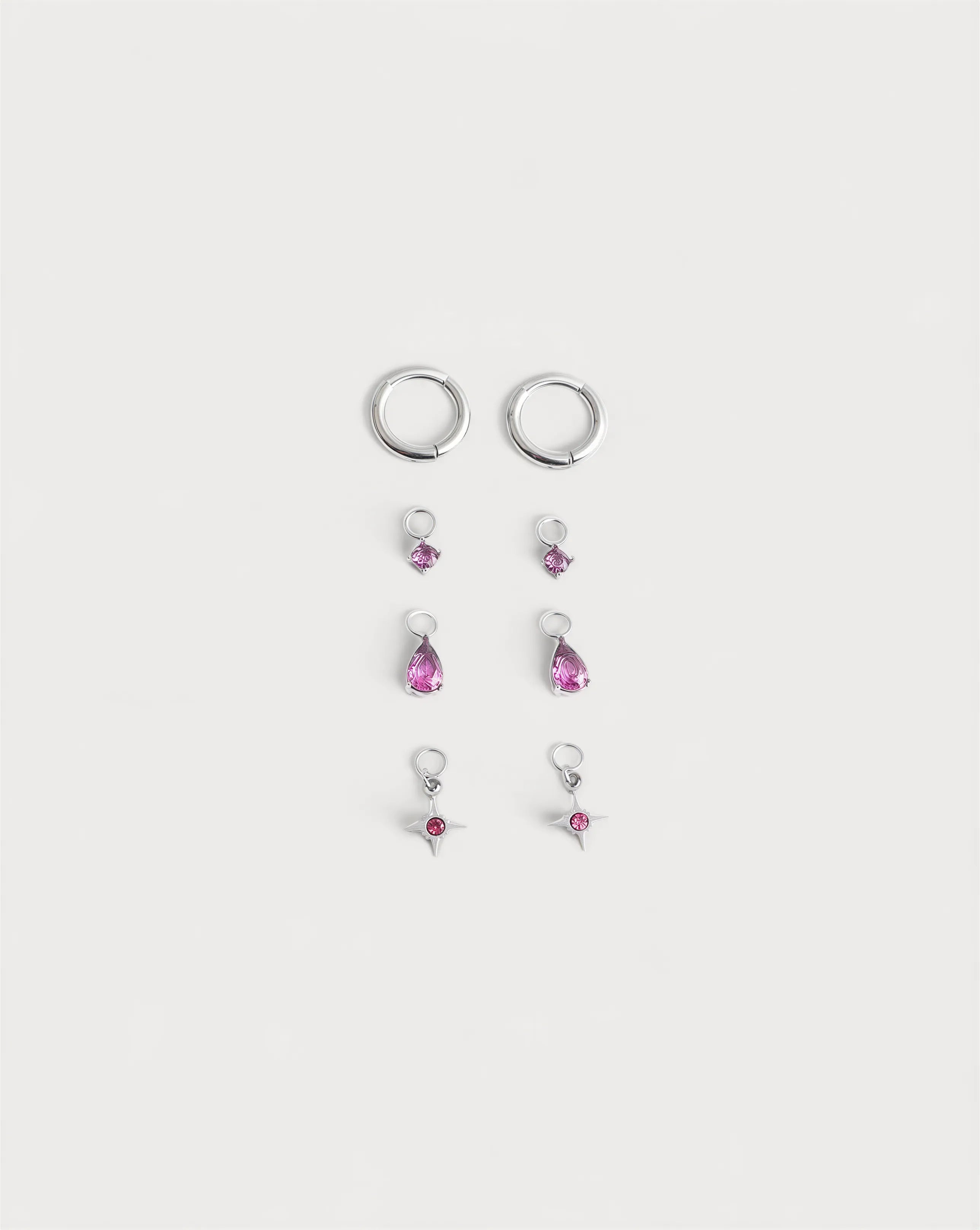 Birthstonebox Ohrringe – Set – Edelstahl