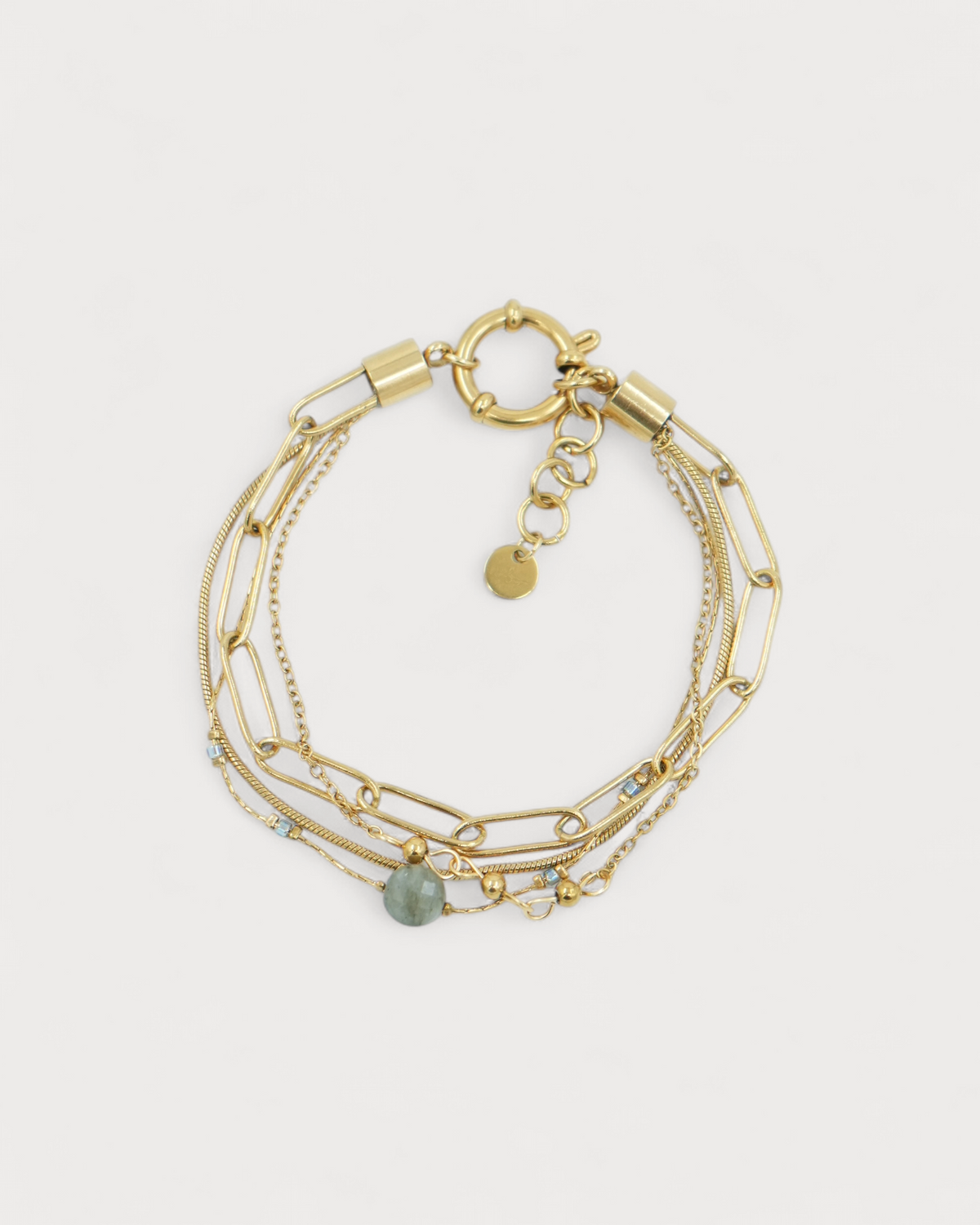 Eloise - Armband - Naturstein - 4 Schichten - Edelstahl