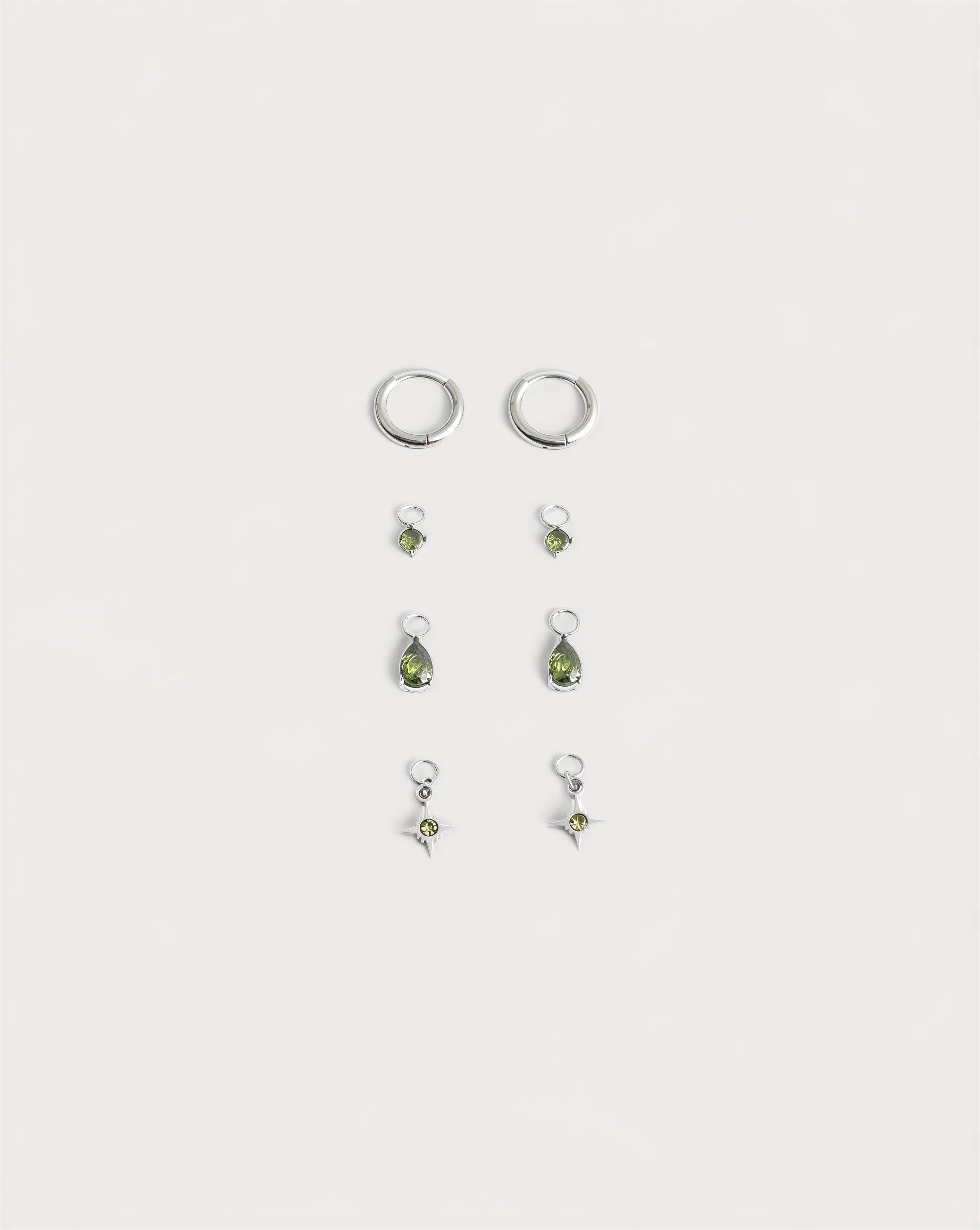 Birthstonebox Ohrringe – Set – Edelstahl