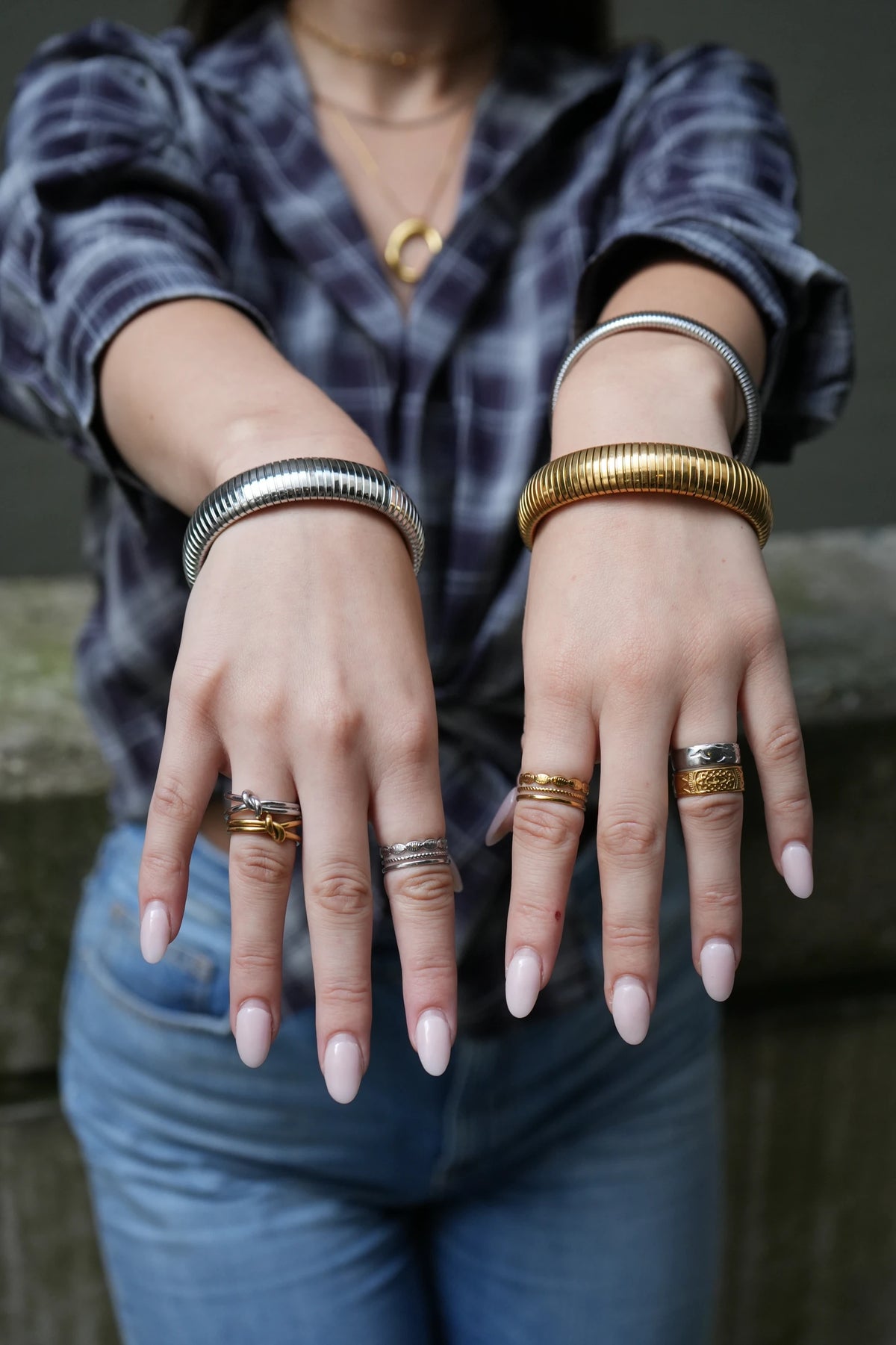 Azteke - Ring - Edelstahl - Einstellbar