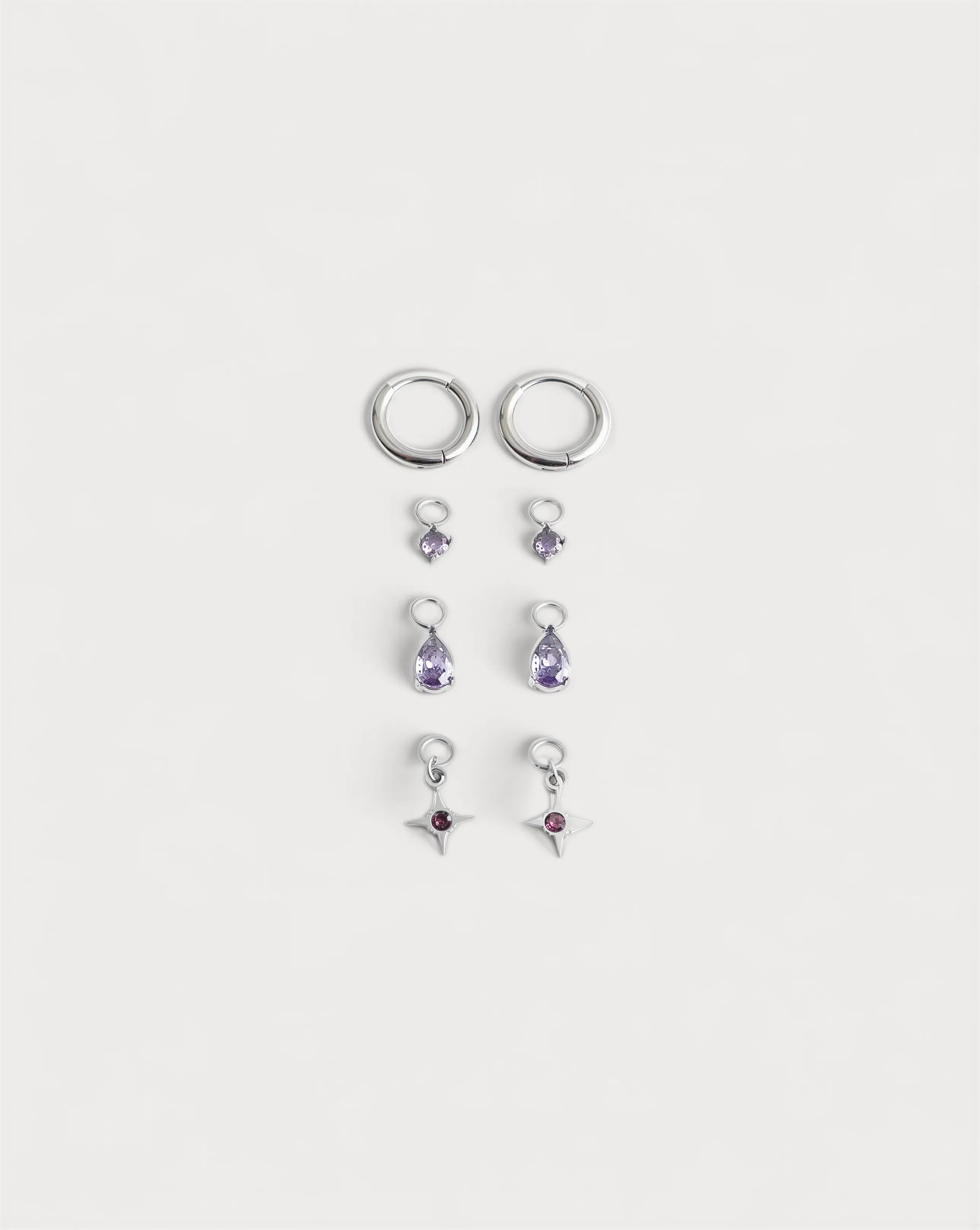 Birthstonebox Ohrringe – Set – Edelstahl