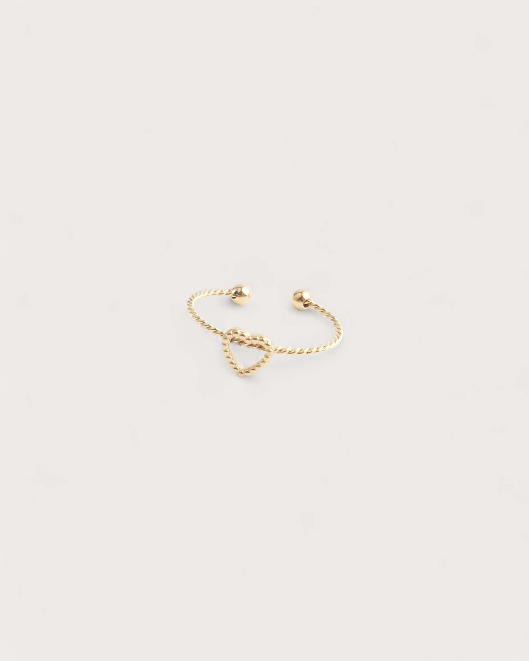 Minimalistic Heart - Ring - Edelstahl - verstellbar