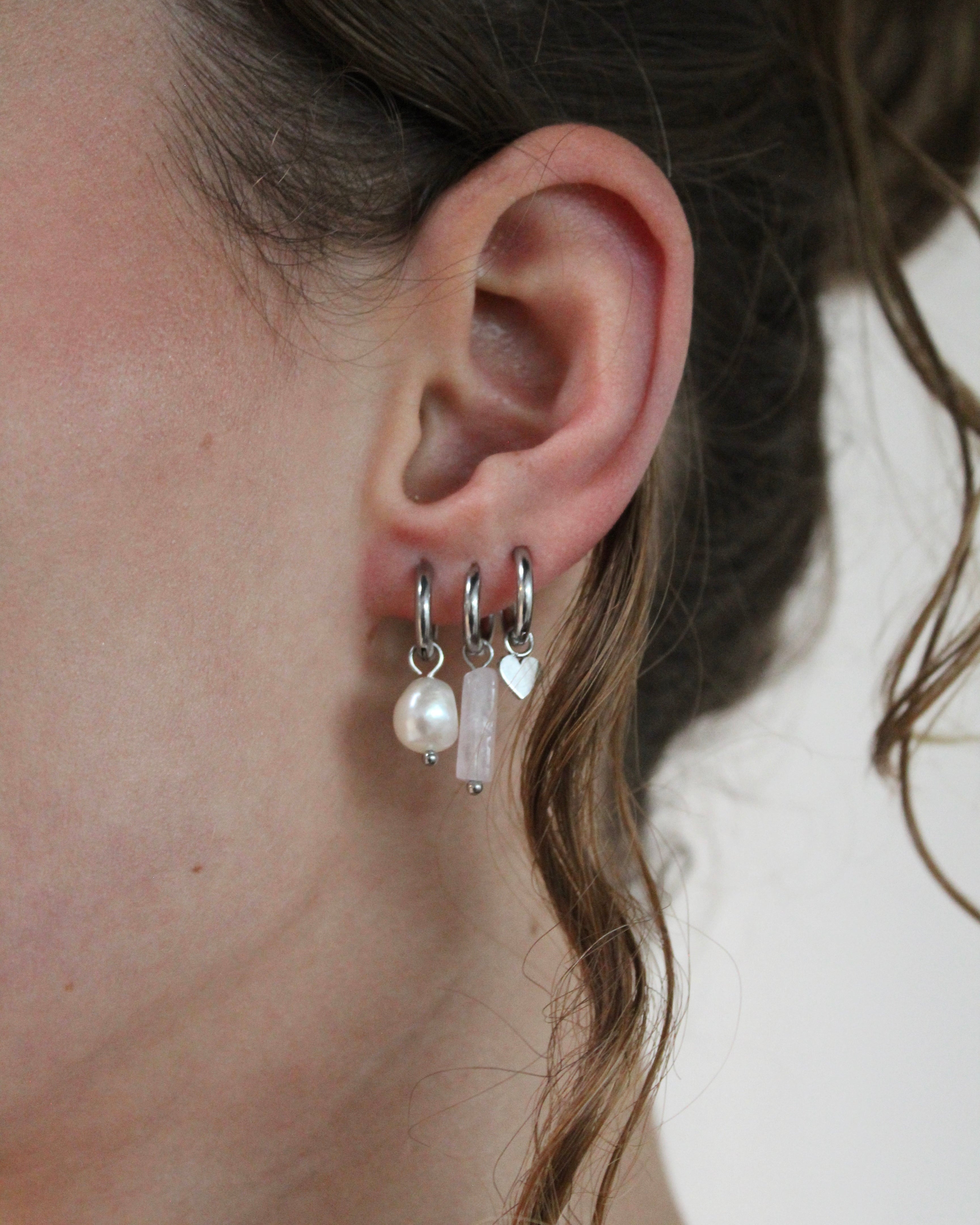 Classic Freshwater Pearl - Ohrringe - Edelstahl