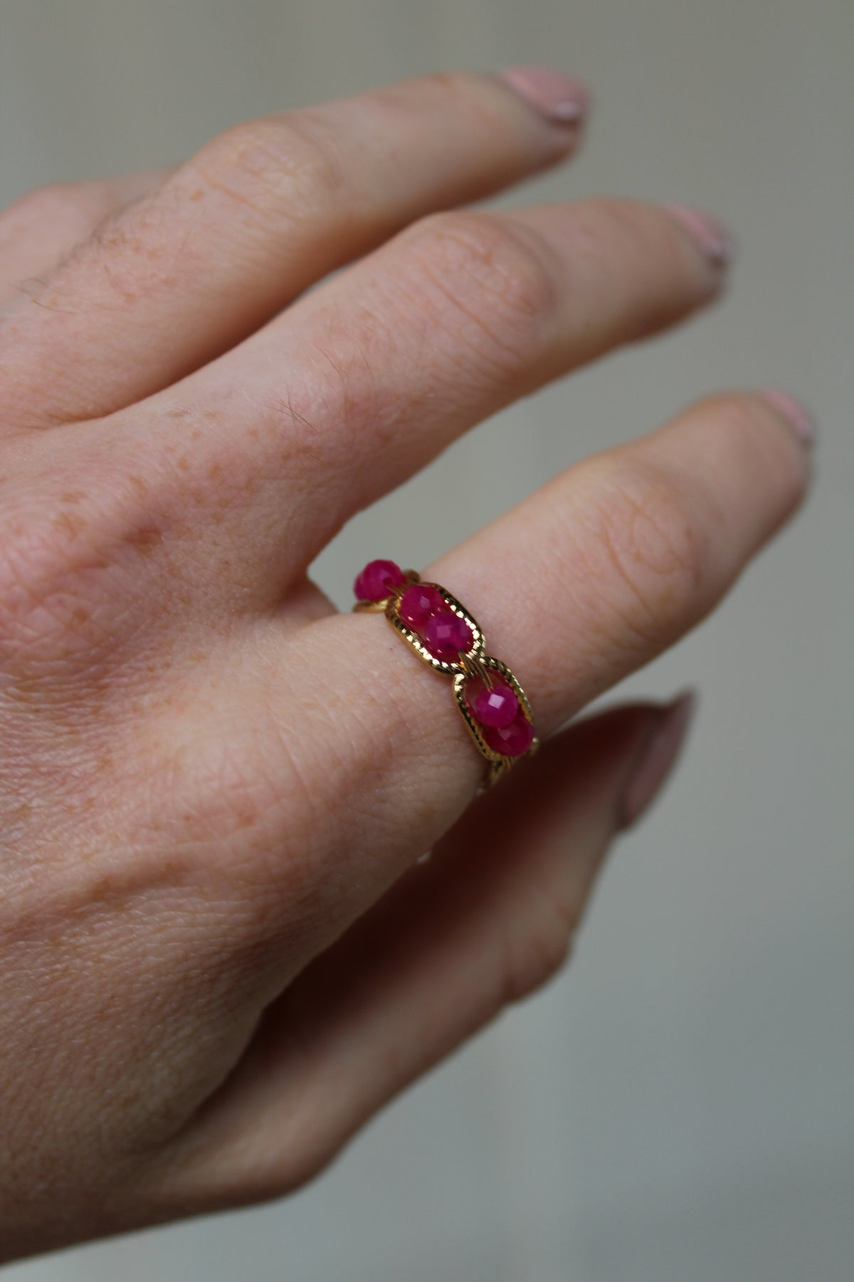 Bente - Ring - Naturstein - Edelstahl