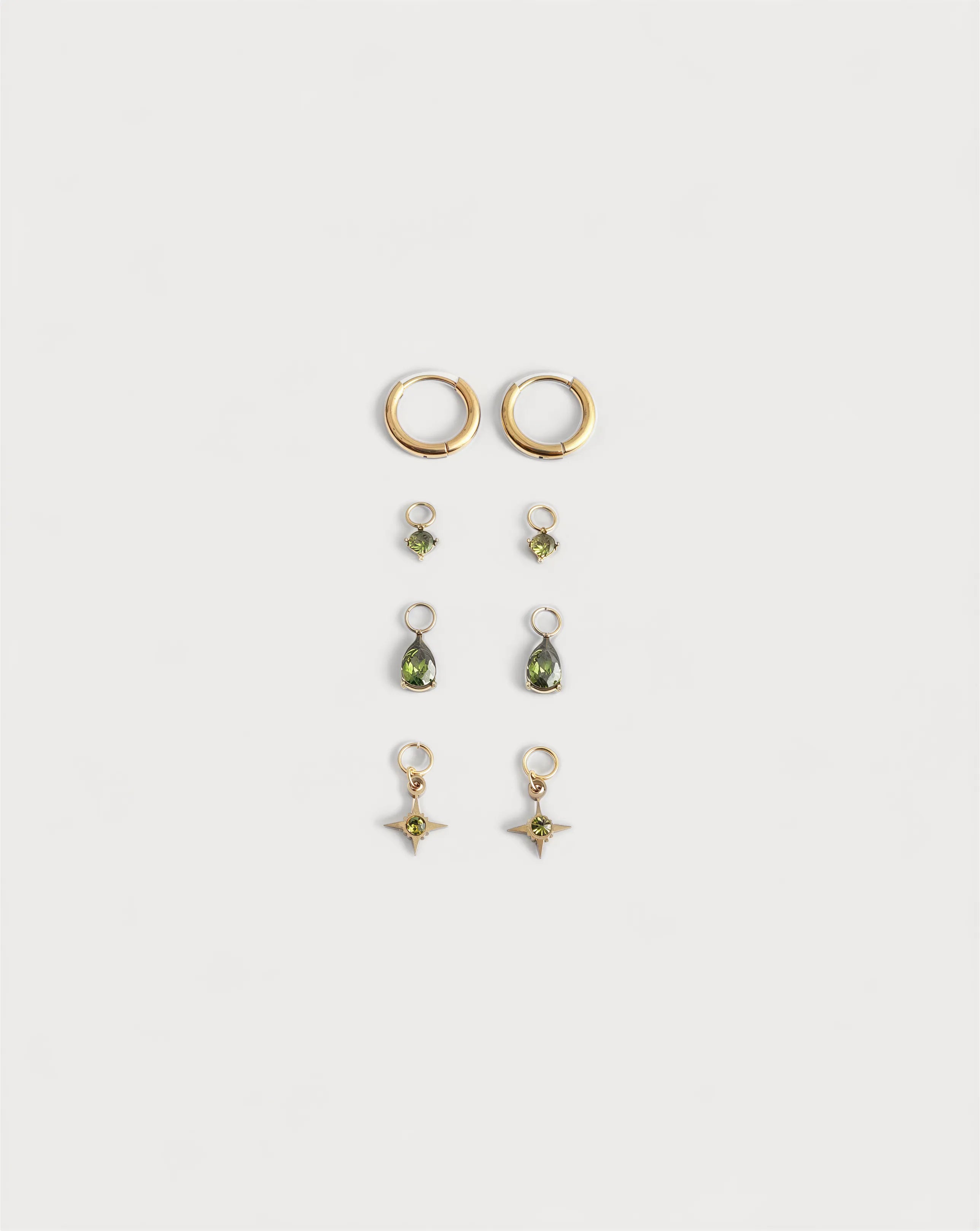 Birthstonebox Ohrringe – Set – Edelstahl
