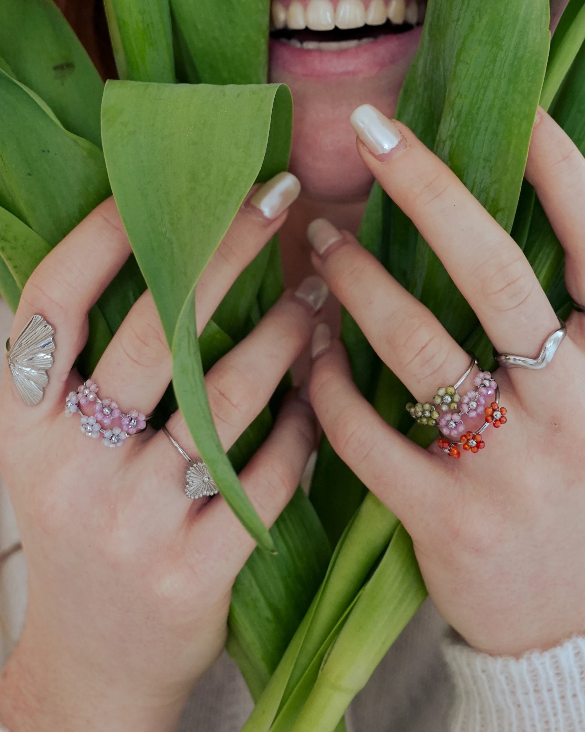 Camelia- Ring - Edelstahl - verstellbar