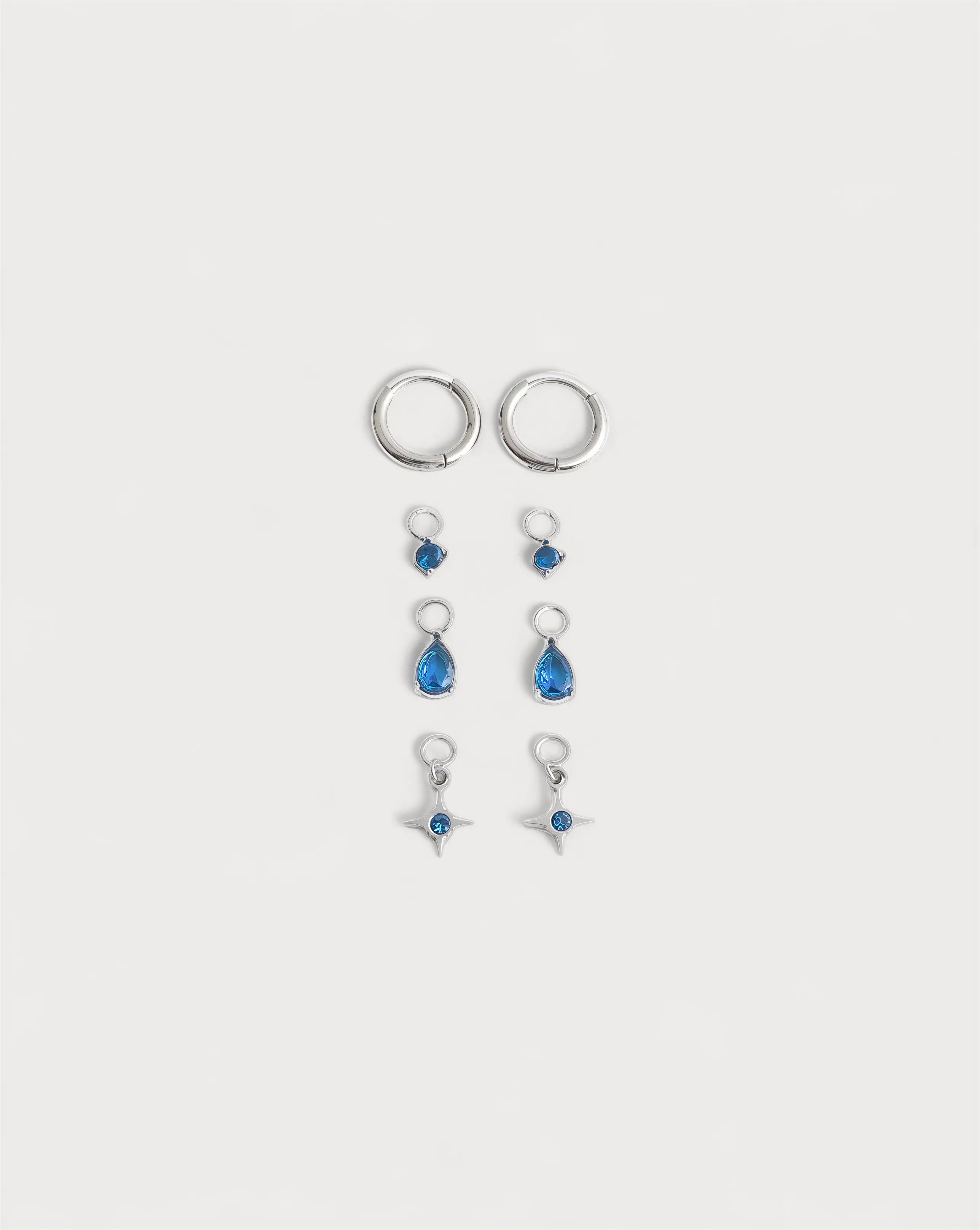 Birthstonebox Ohrringe – Set – Edelstahl