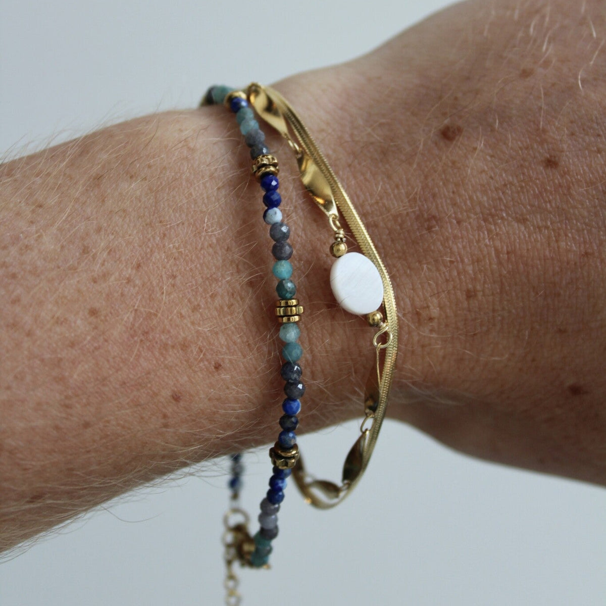 Noralie - Armband - Naturstein - Edelstahl
