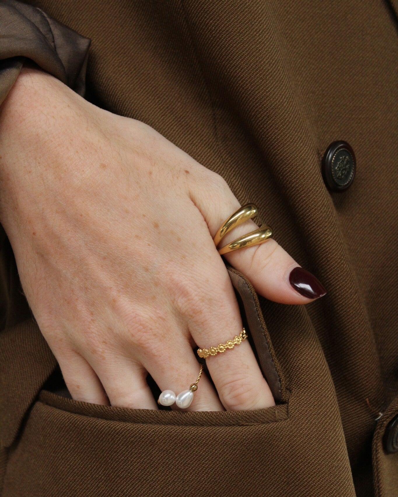 Stiene - Ring - Edelstahl - Verstellbar