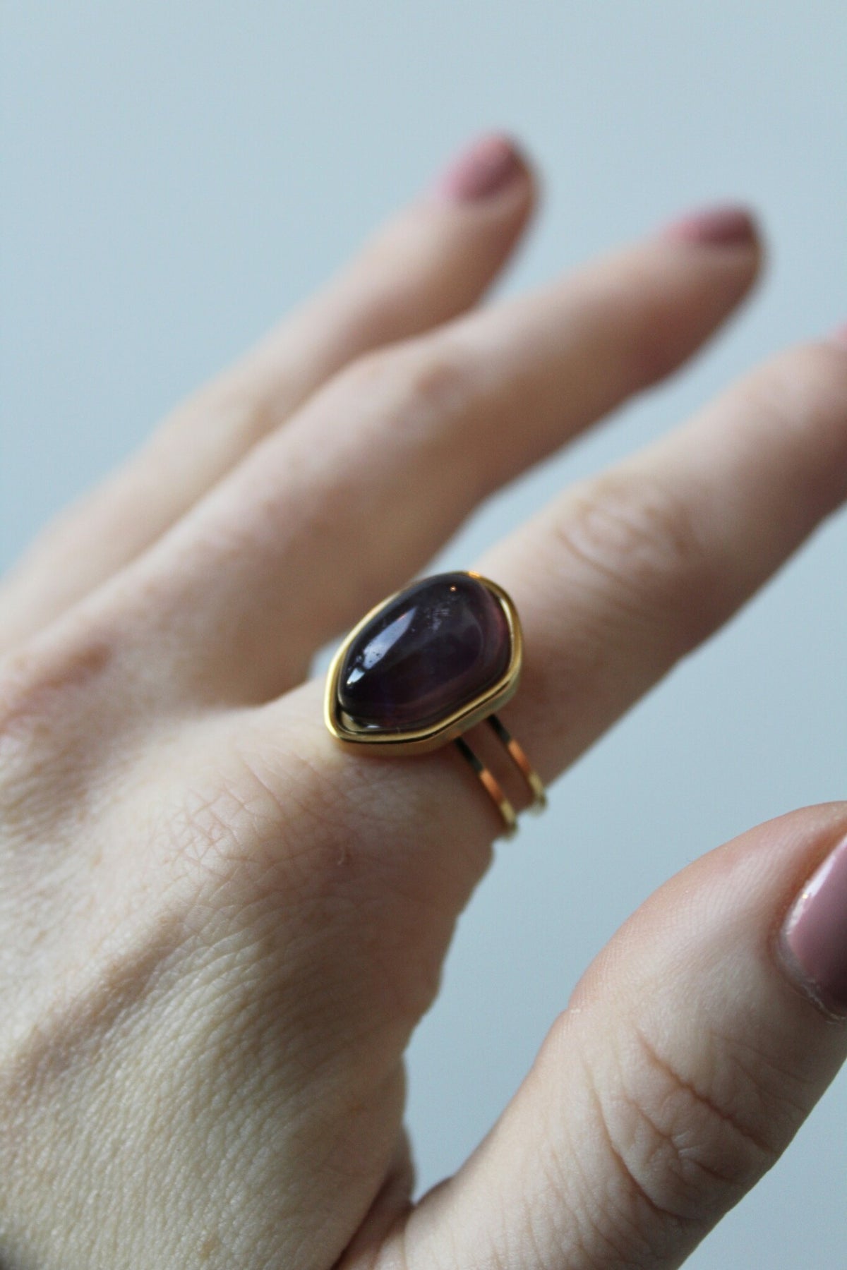 Doloris - Ring - Naturstein - Edelstahl - Verstellbar