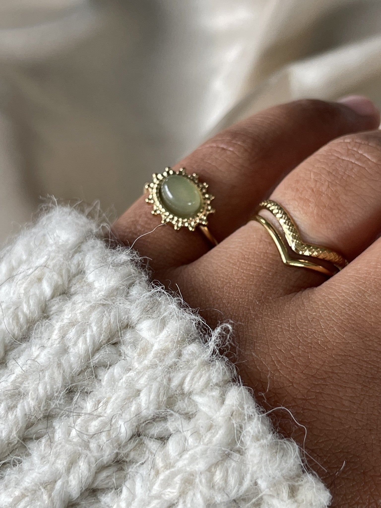 Jolie - Naturstein - Ring - Edelstahl