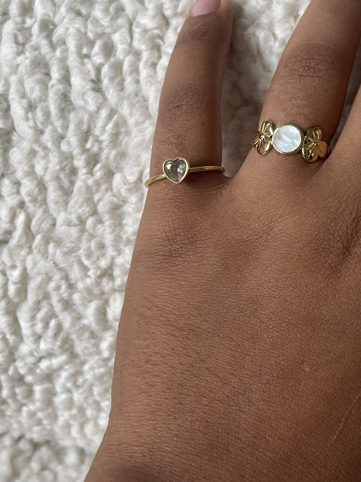 Flower Petal - Ring - Edelstahl - verstellbar