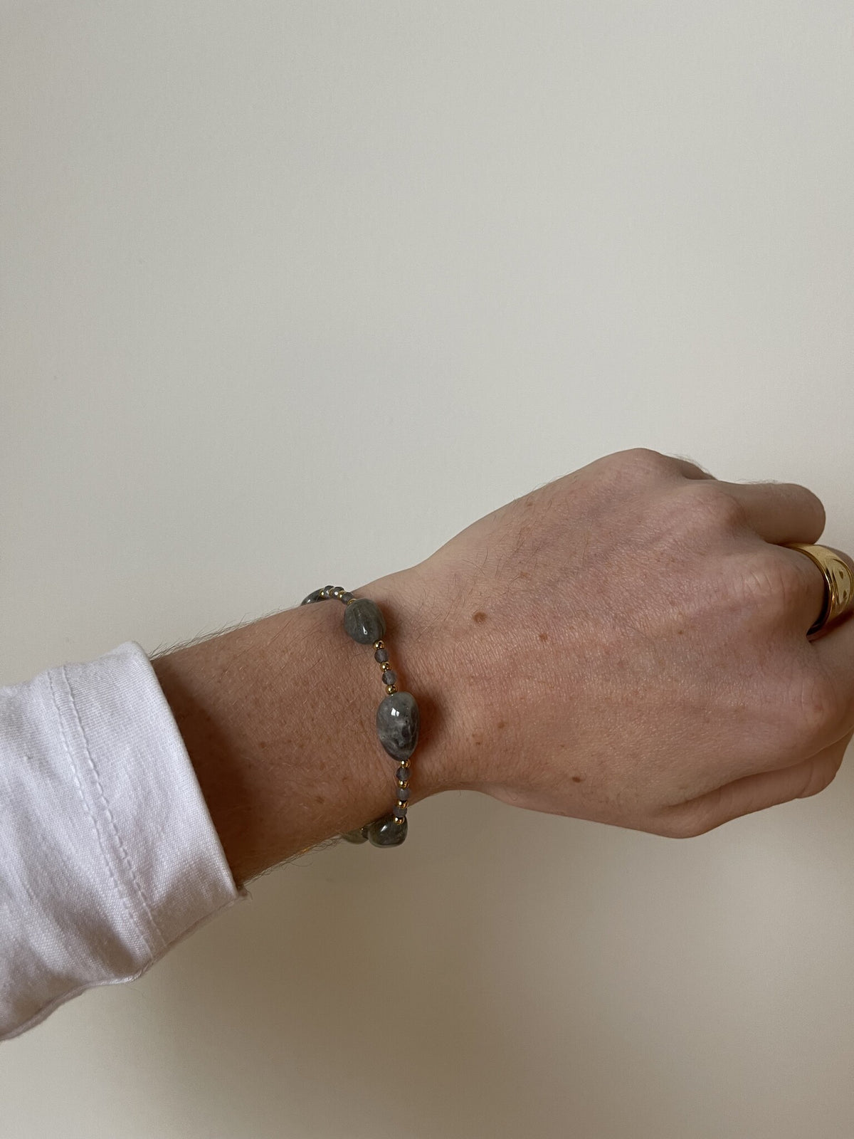 Indy - Armband - Naturstein - Edelstahl