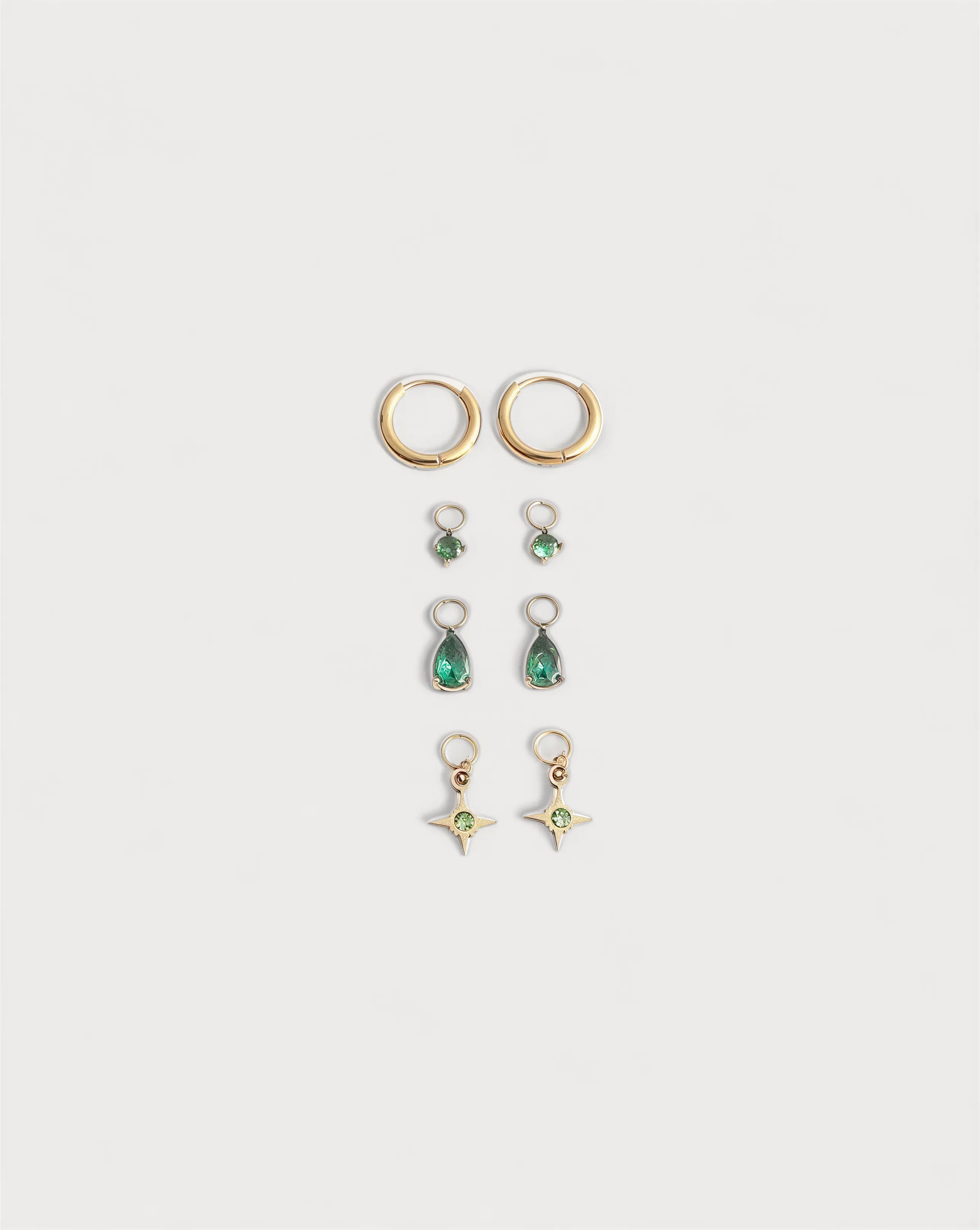 Birthstonebox Ohrringe – Set – Edelstahl