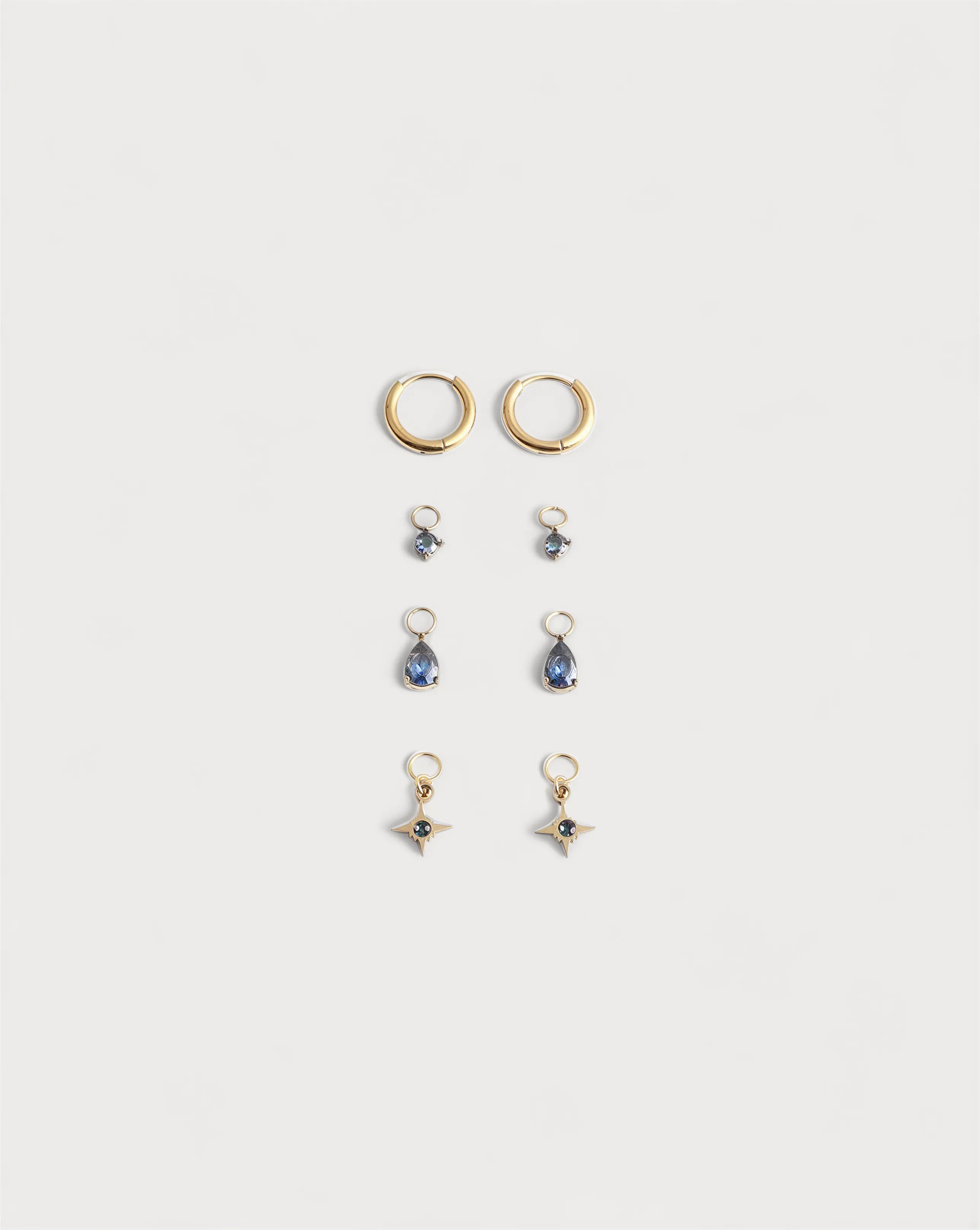 Birthstonebox Ohrringe – Set – Edelstahl