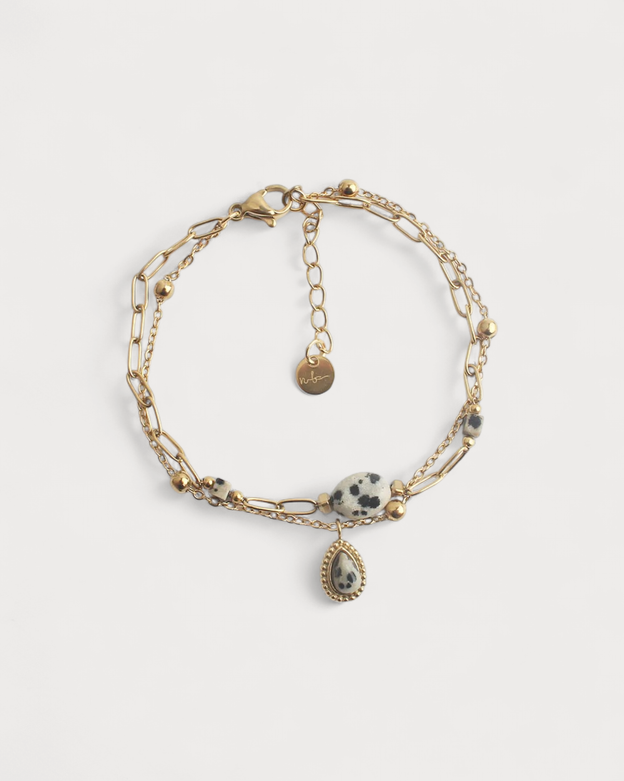 Kela - Armband - Naturstein - Edelstahl