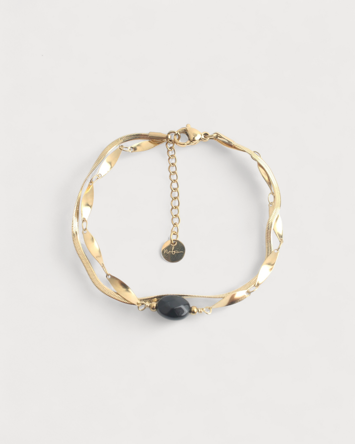 Noralie - Armband - Naturstein - Edelstahl