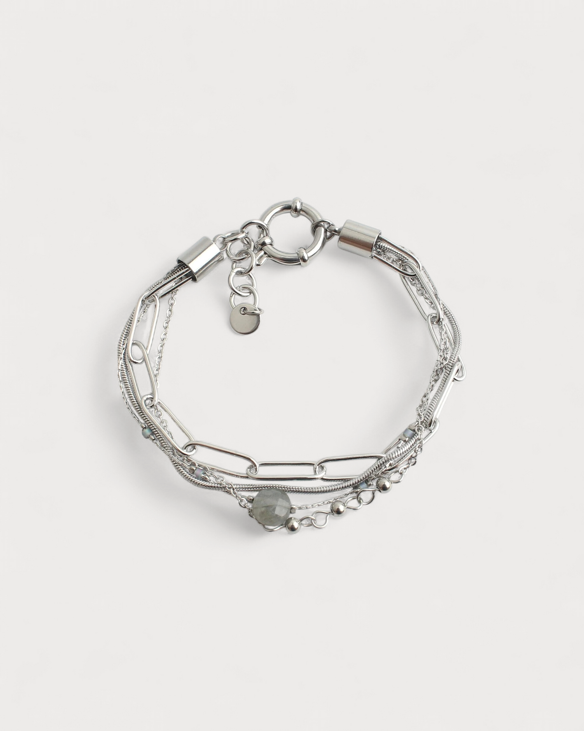 Eloise - Armband - Naturstein - 4 Schichten - Edelstahl