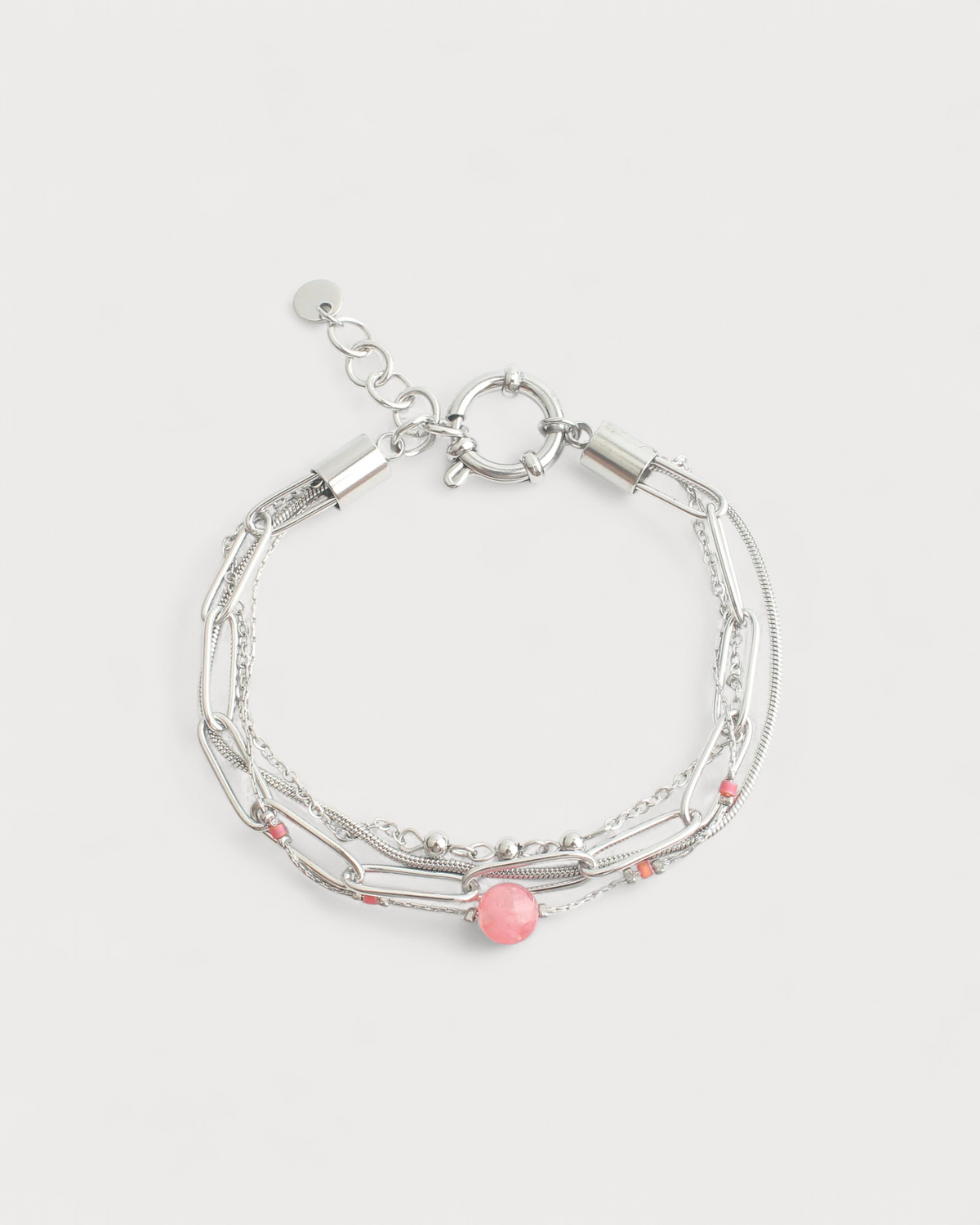 Eloise - Armband - Naturstein - 4 Schichten - Edelstahl