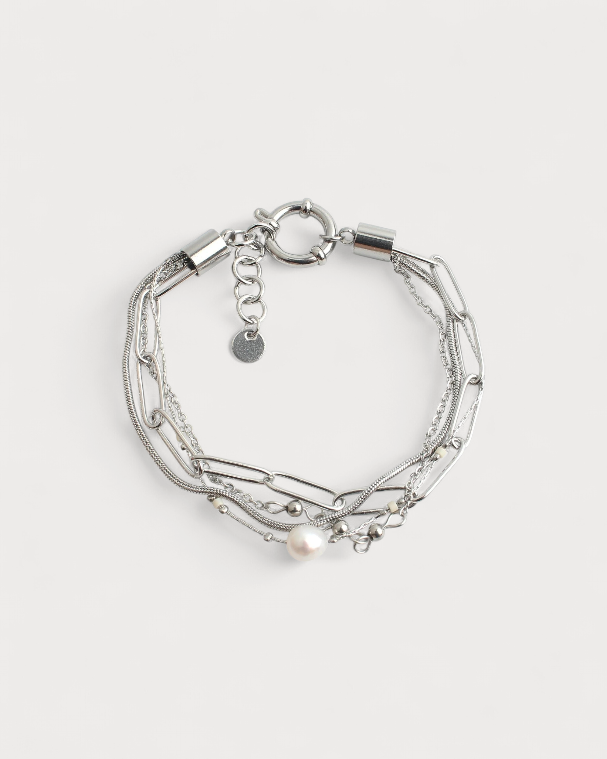 Eloise - Armband - Naturstein - 4 Schichten - Edelstahl