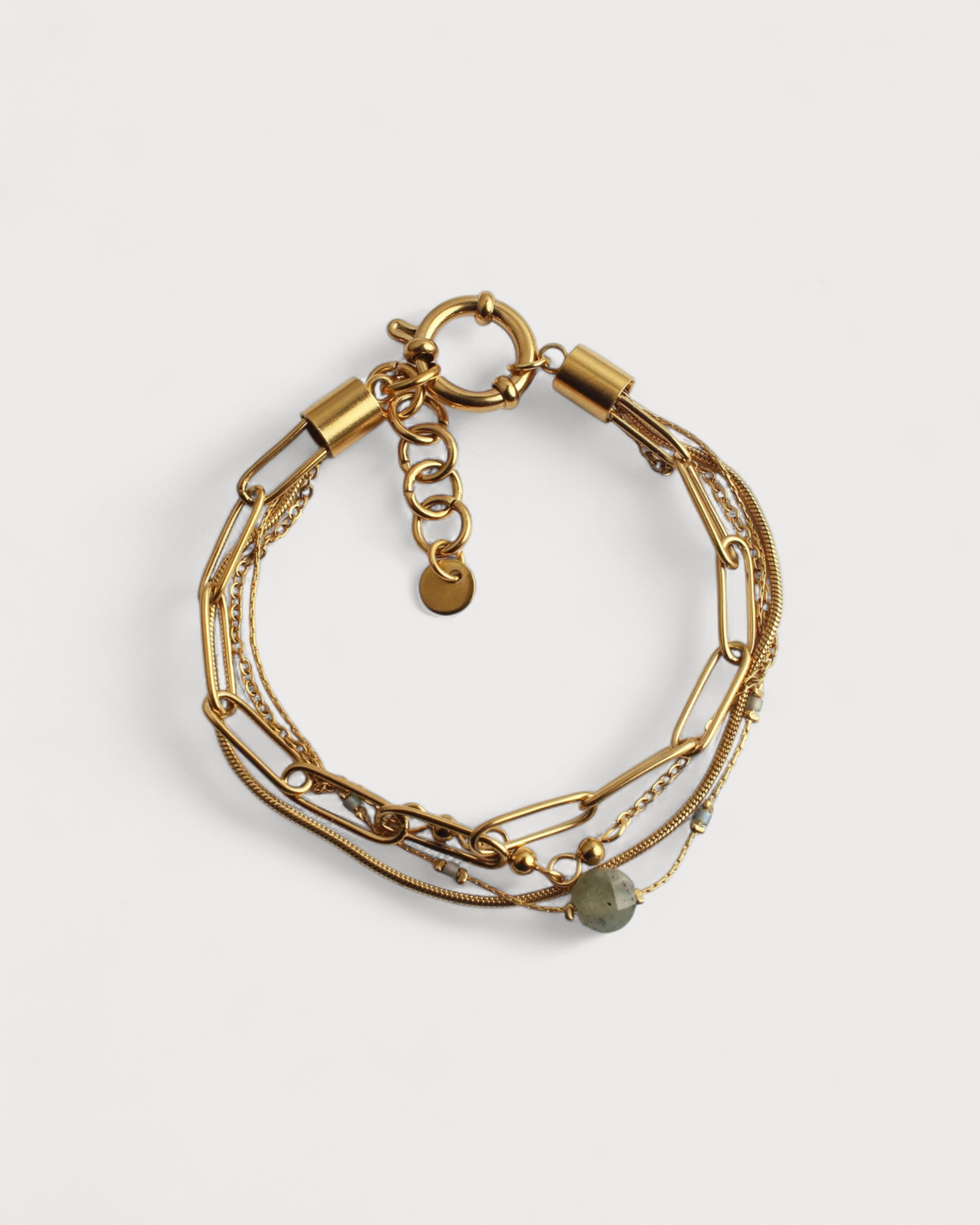Eloise - Armband - Naturstein - 4 Schichten - Edelstahl