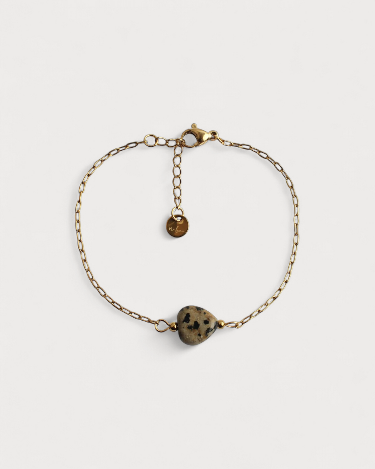 Natural Heart - Armband - Naturstein - Edelstahl