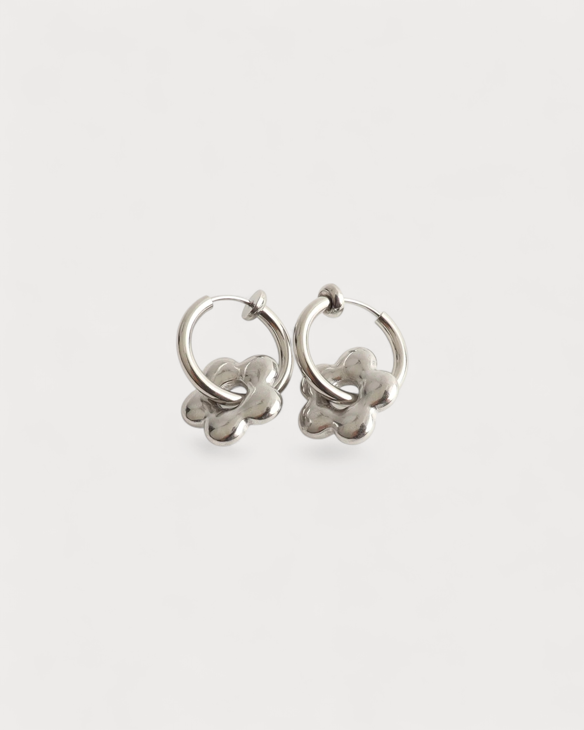 Flower - Ohrringe - Clip-On - Edelstahl