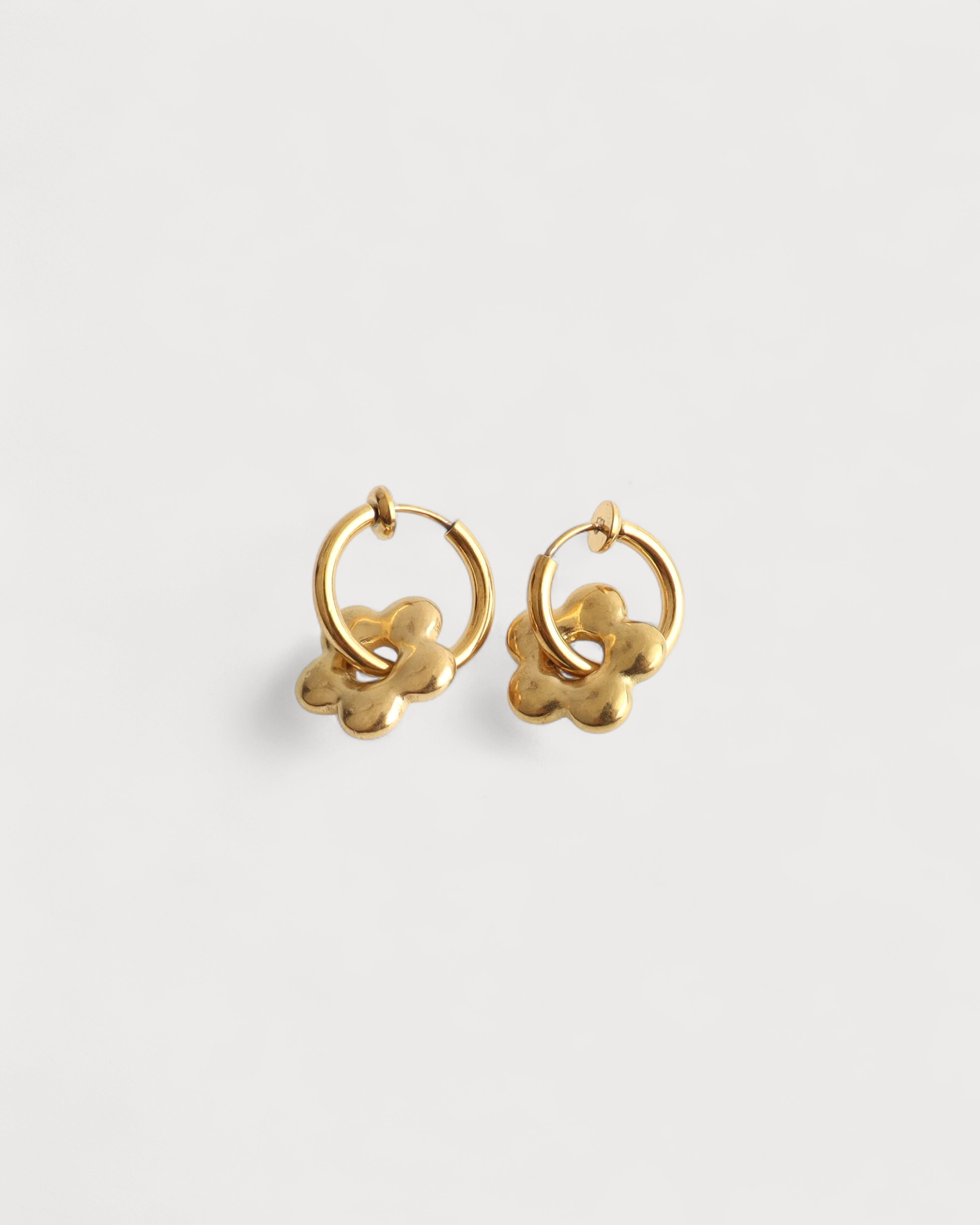 Flower - Ohrringe - Clip-On - Edelstahl