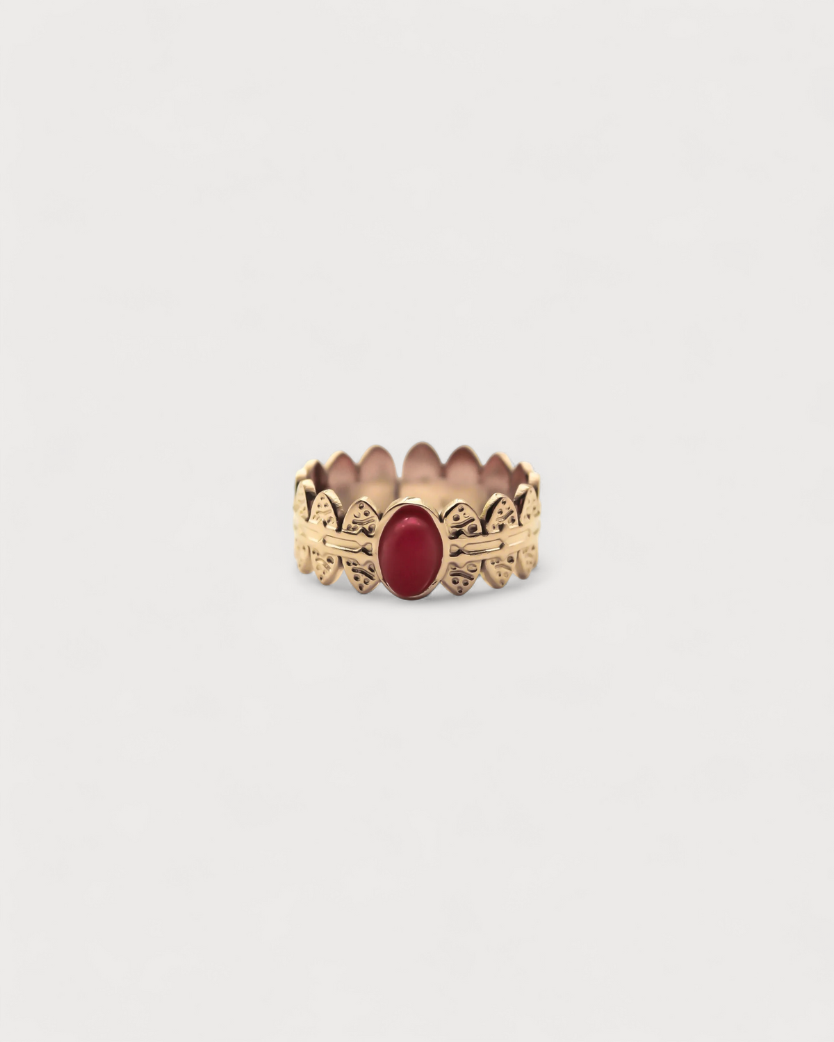 Didi - Ring - Naturstein - Edelstahl - Verstellbar