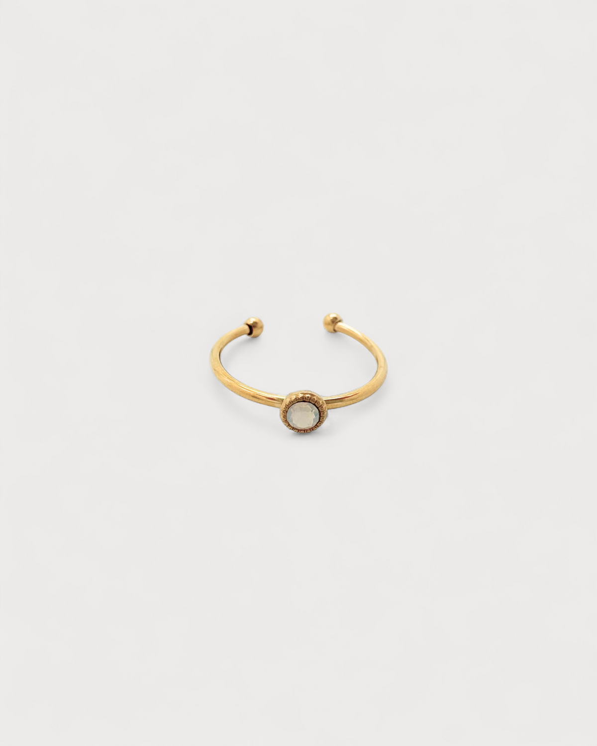 Strass - Ring - Edelstahl - Verstellbar
