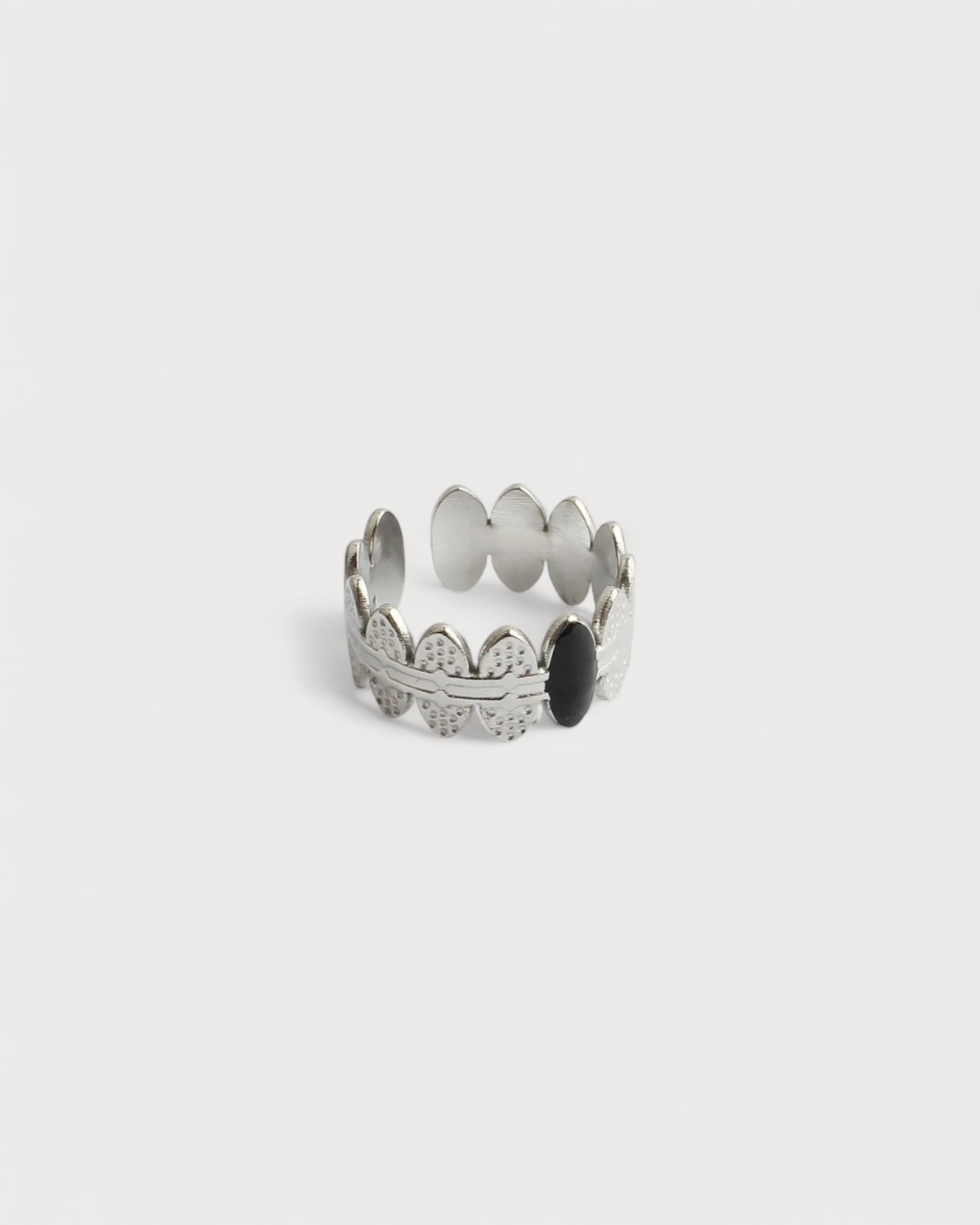 Didi - Ring - Naturstein - Edelstahl - Verstellbar
