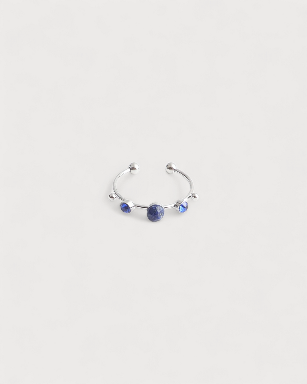 Victoria - Ring – Edelstahl – Naturstein – Verstellbar
