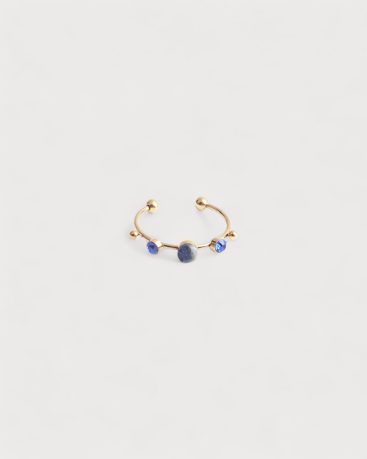 Victoria - Ring – Edelstahl – Naturstein – Verstellbar