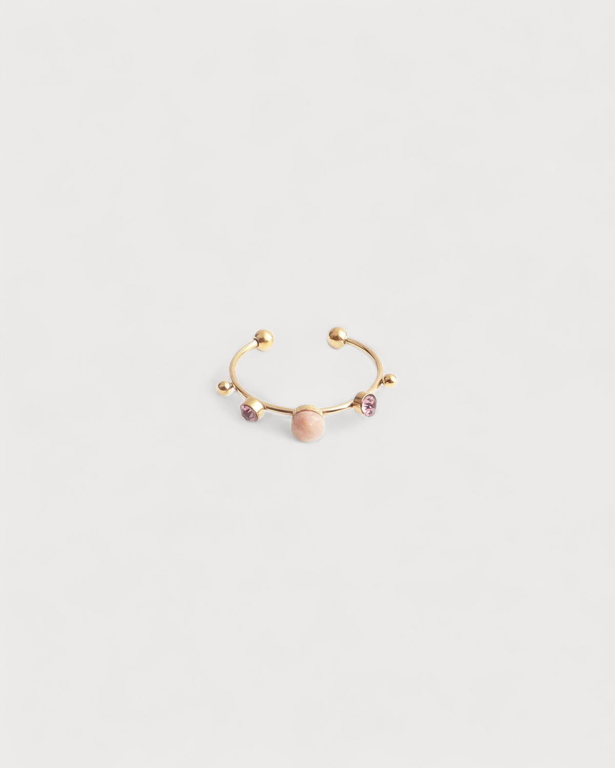 Victoria - Ring – Edelstahl – Naturstein – Verstellbar