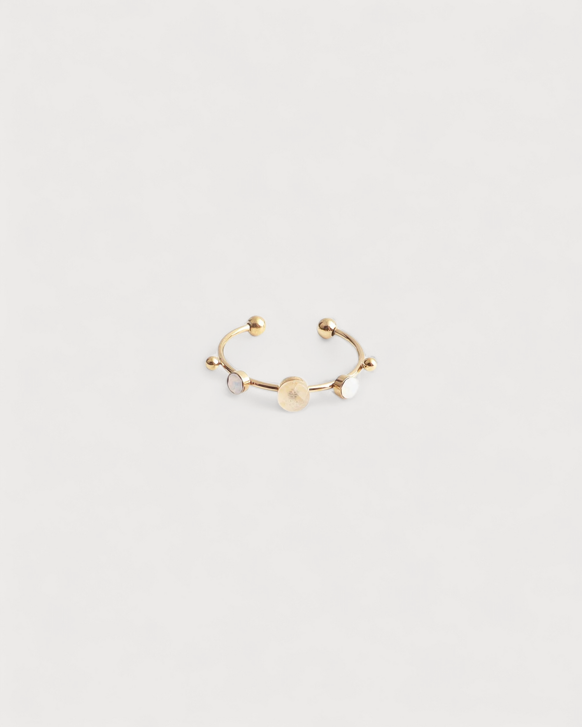 Victoria - Ring – Edelstahl – Naturstein – Verstellbar