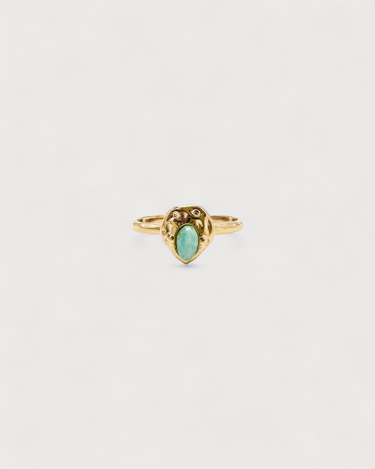 Liria - Ring - Naturstein - Edelstahl - Verstellbar