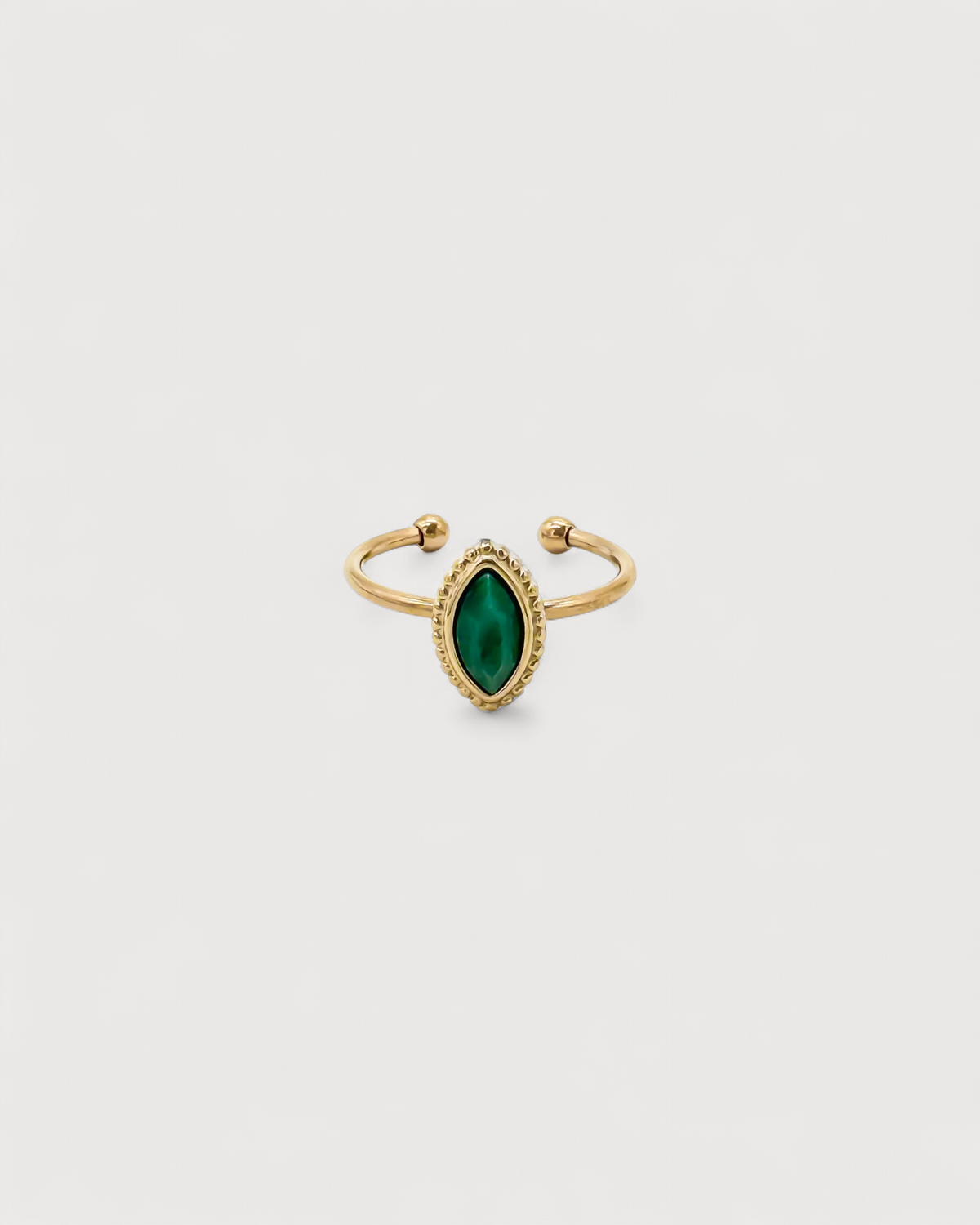 Lindy - Ring - Naturstein - Edelstahl - Verstellbar