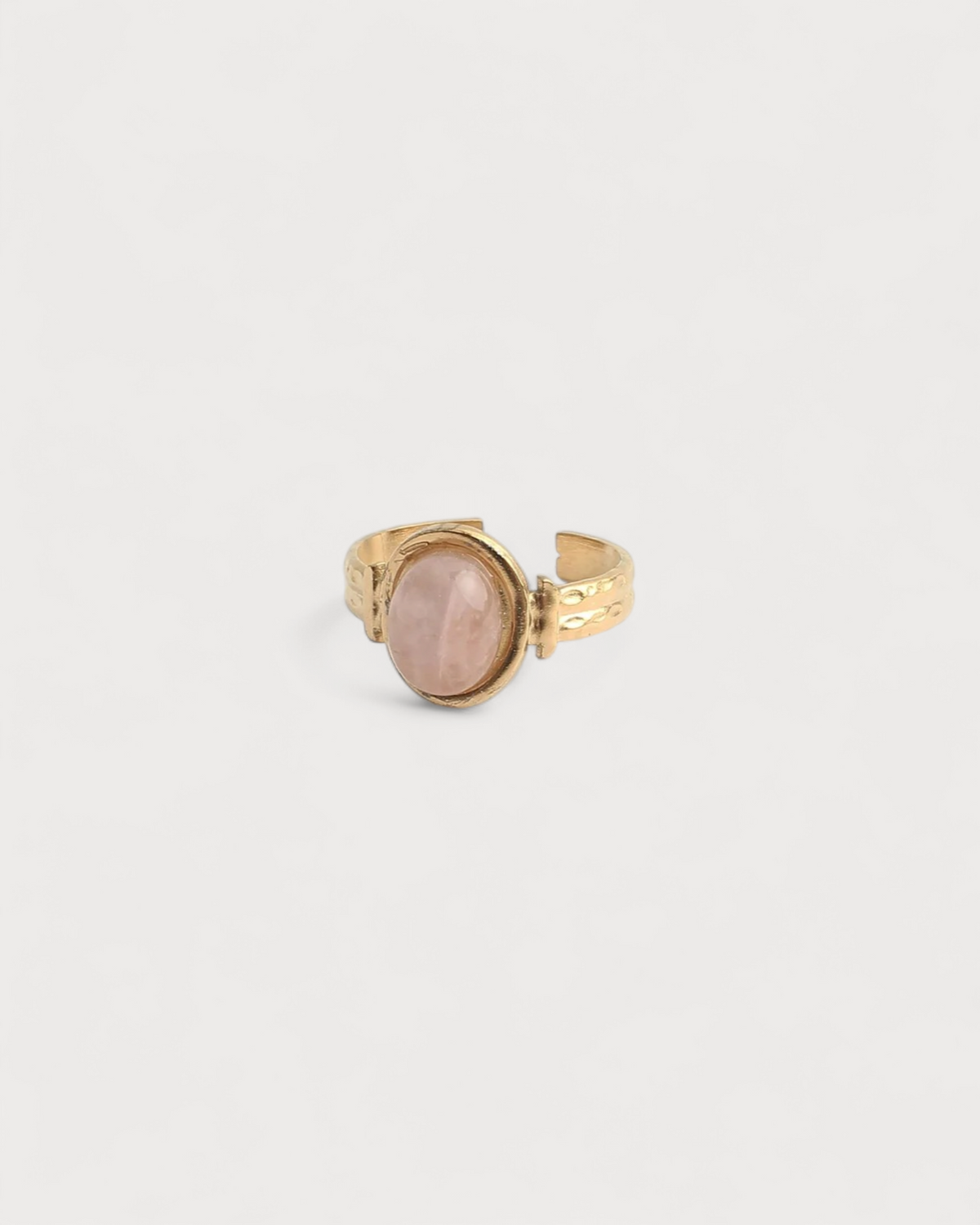 Megane - Ring - Naturstein - Edelstahl - Einstellbar