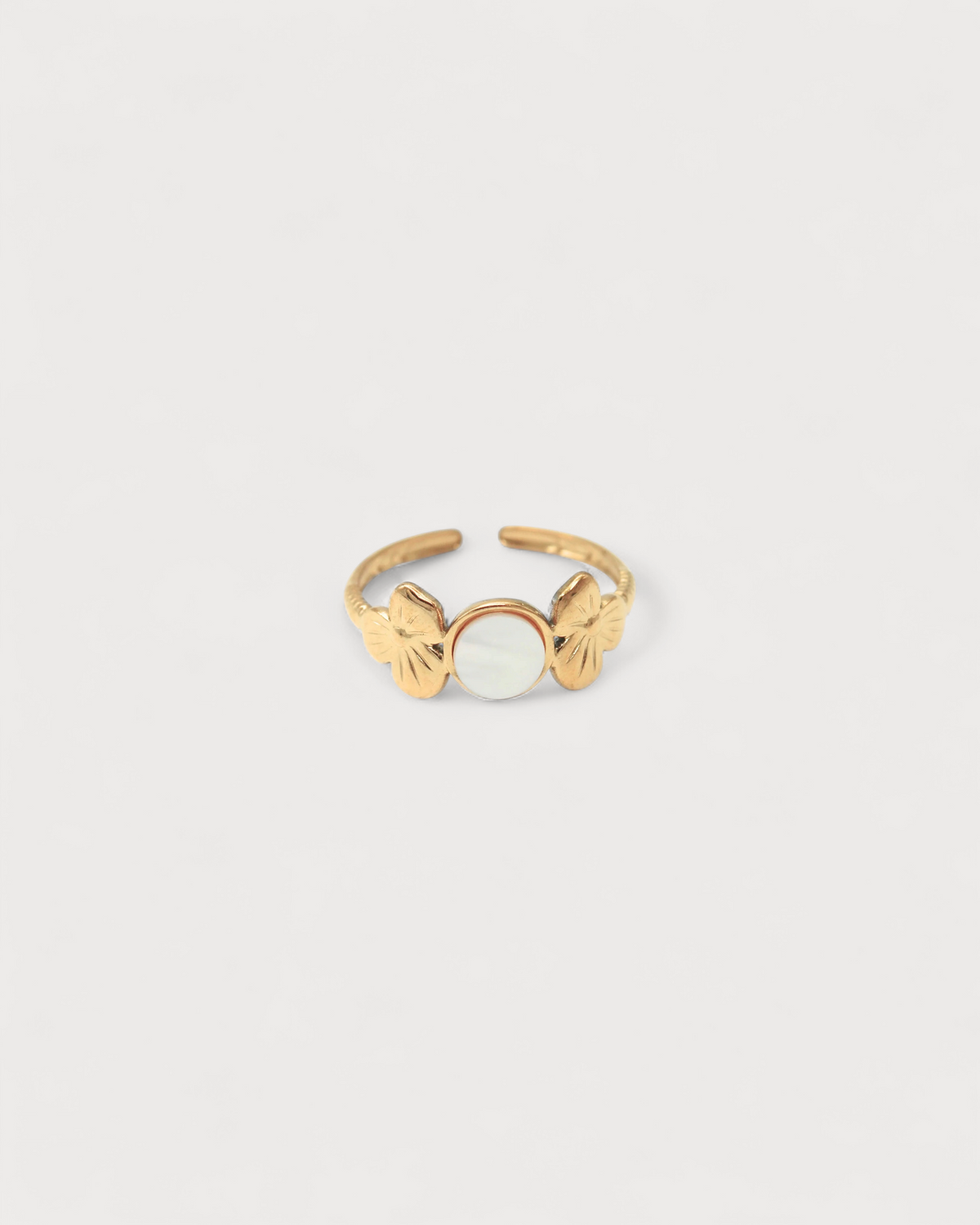 Flower Petal - Ring - Edelstahl - verstellbar
