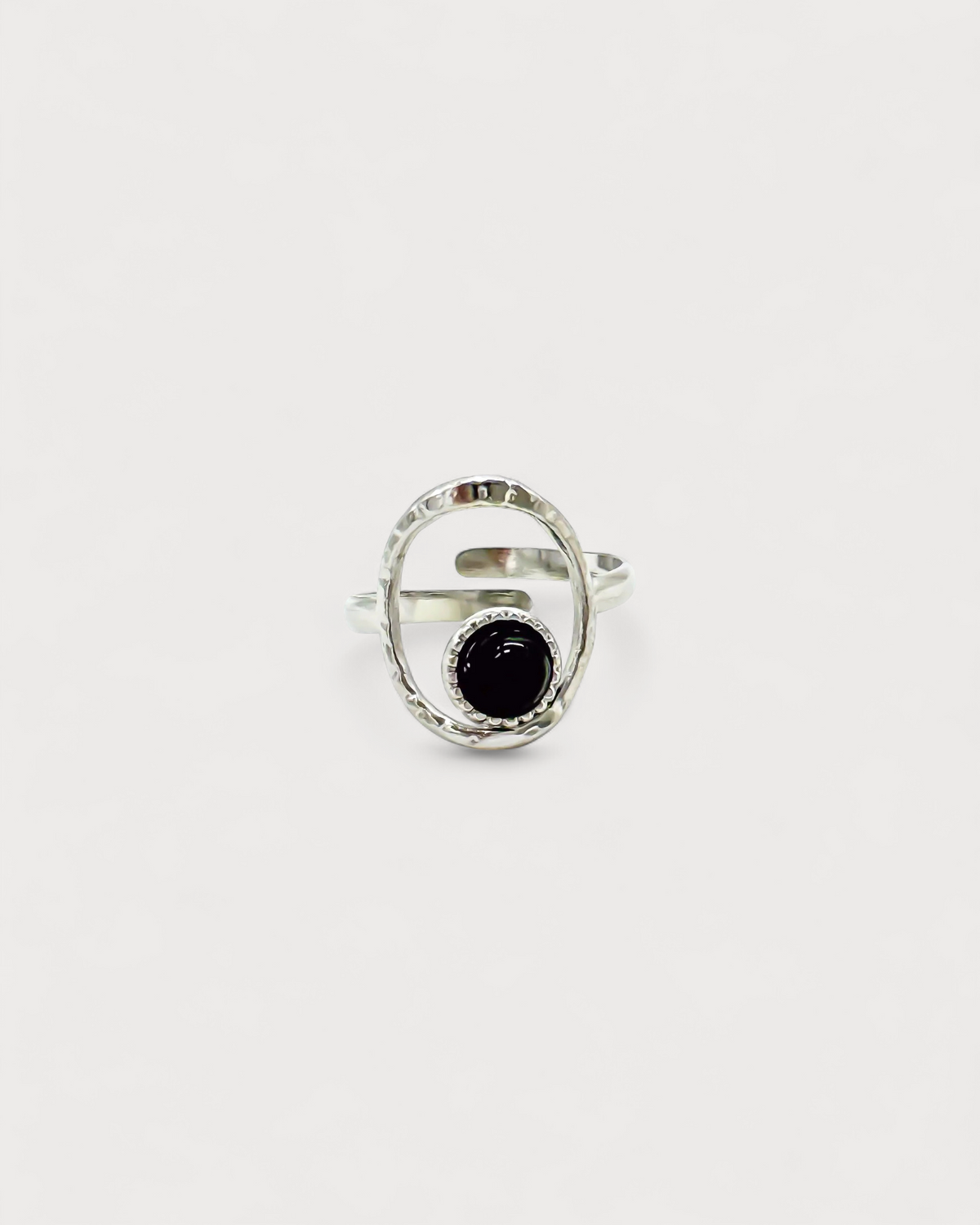 Lucia - Ring - Naturstein - Edelstahl - verstellbar