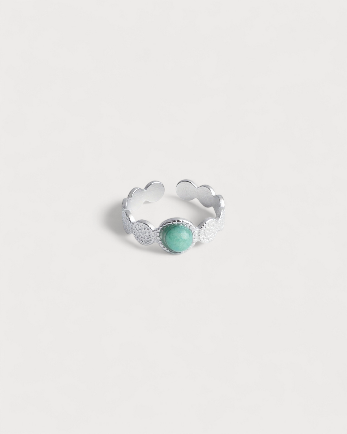 Noé - Ring - Naturstein - Edelstahl - Verstellbar
