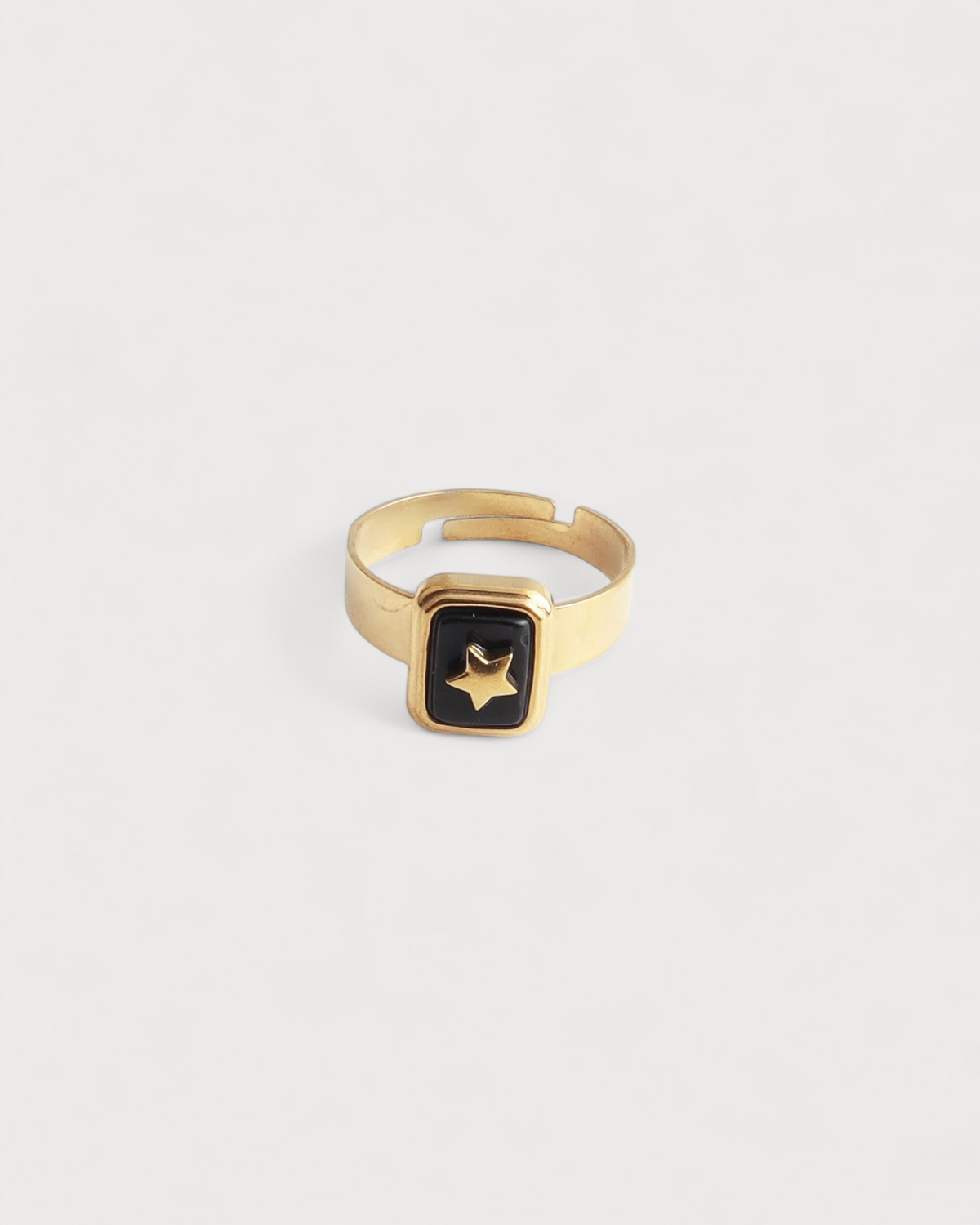 Yasmin - Ring - Naturstein - Edelstahl - Verstellbar
