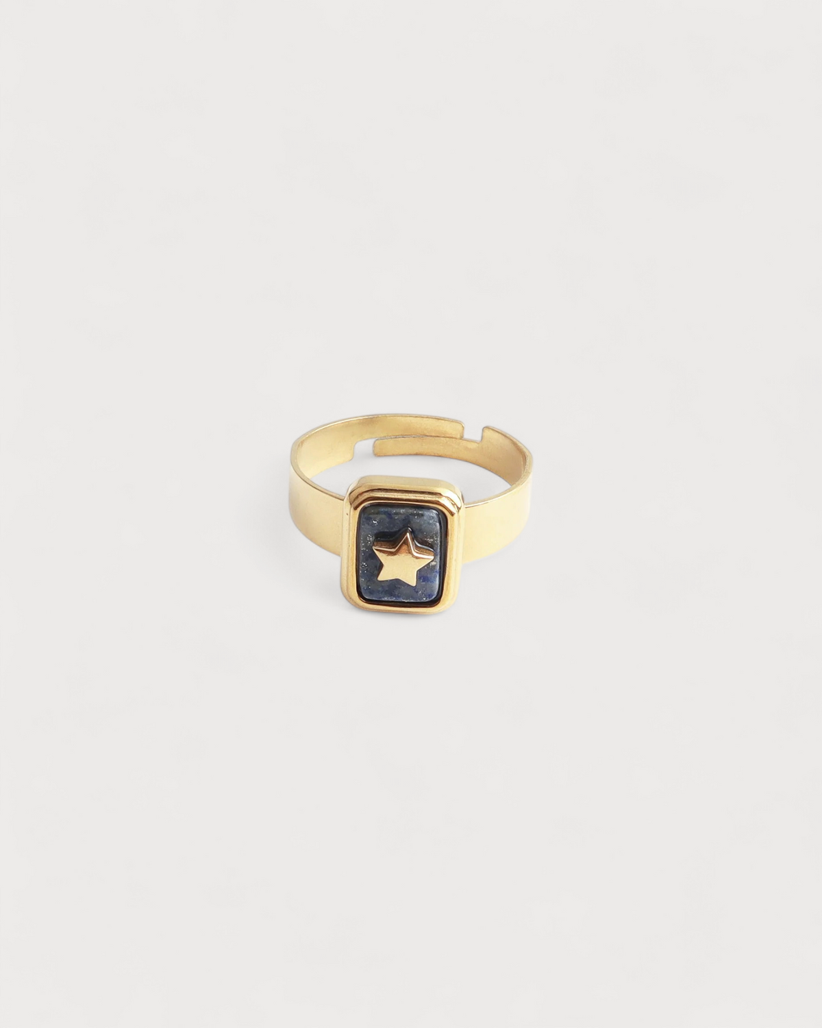 Yasmin - Ring - Naturstein - Edelstahl - Verstellbar