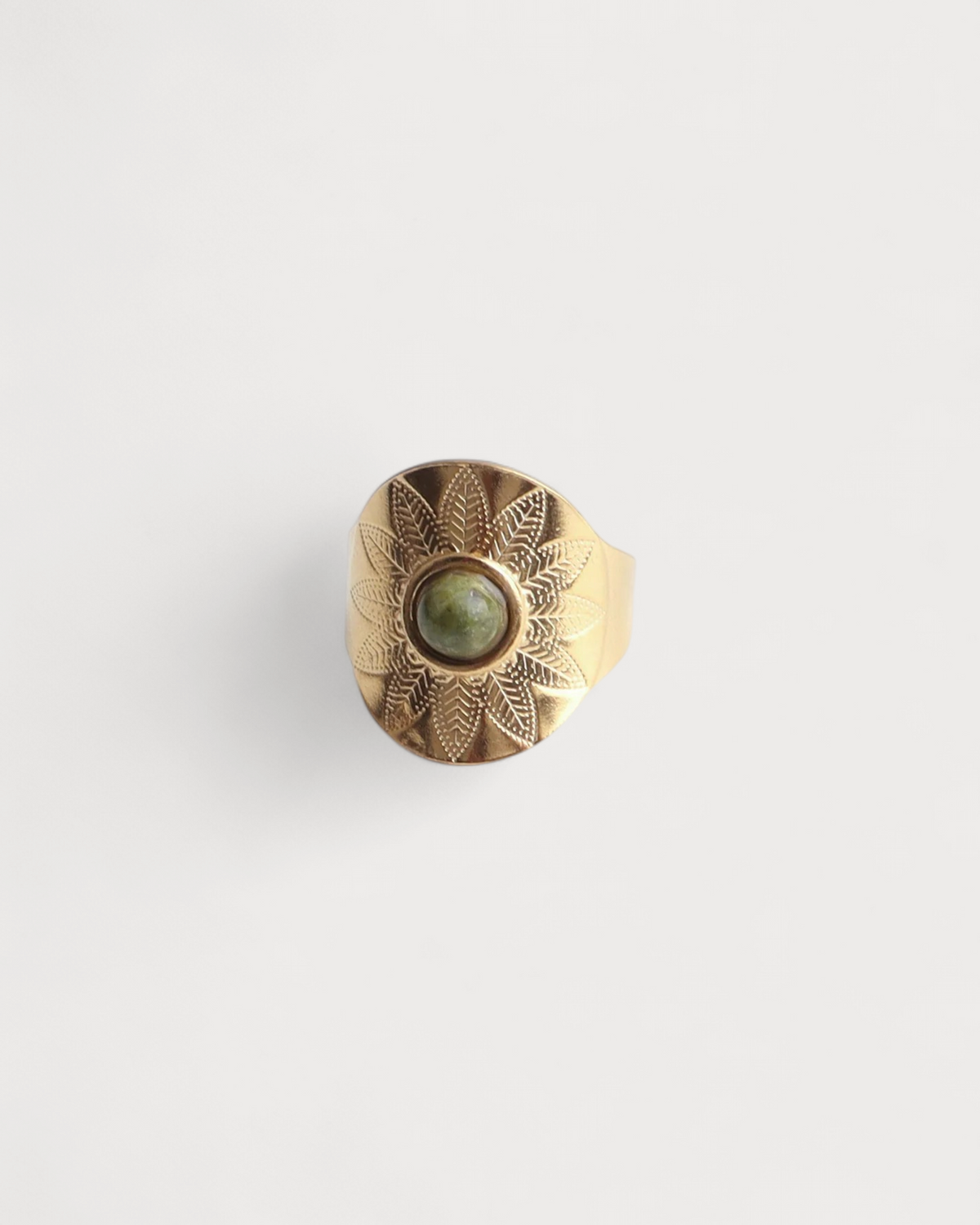 Nanne - Ring - Naturstein - Edelstahl - Verstellbar